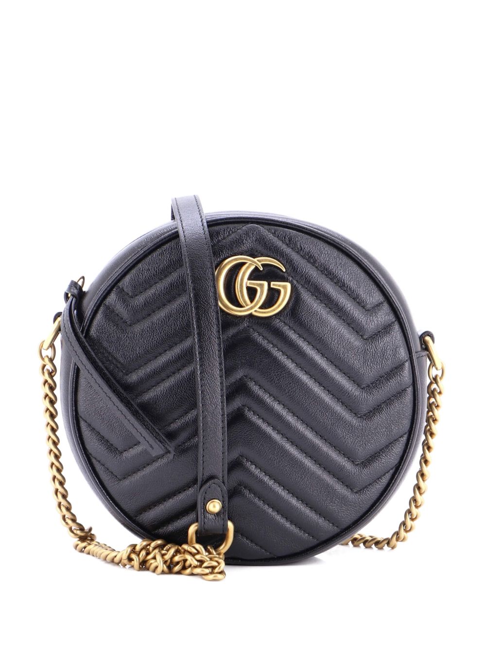 GG Marmont Round Shoulder Bag Matelasse Leather Mini crossbody bag