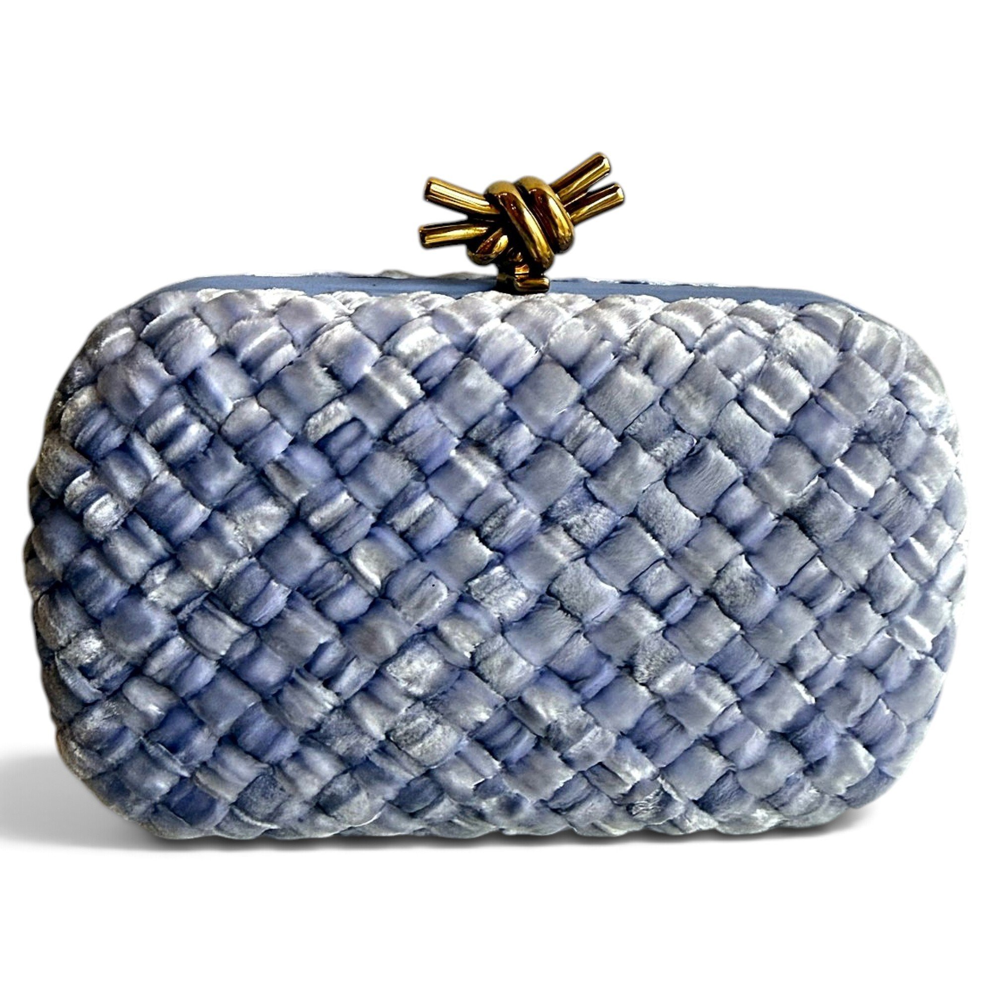 Pochette Knot velvet clutch bag