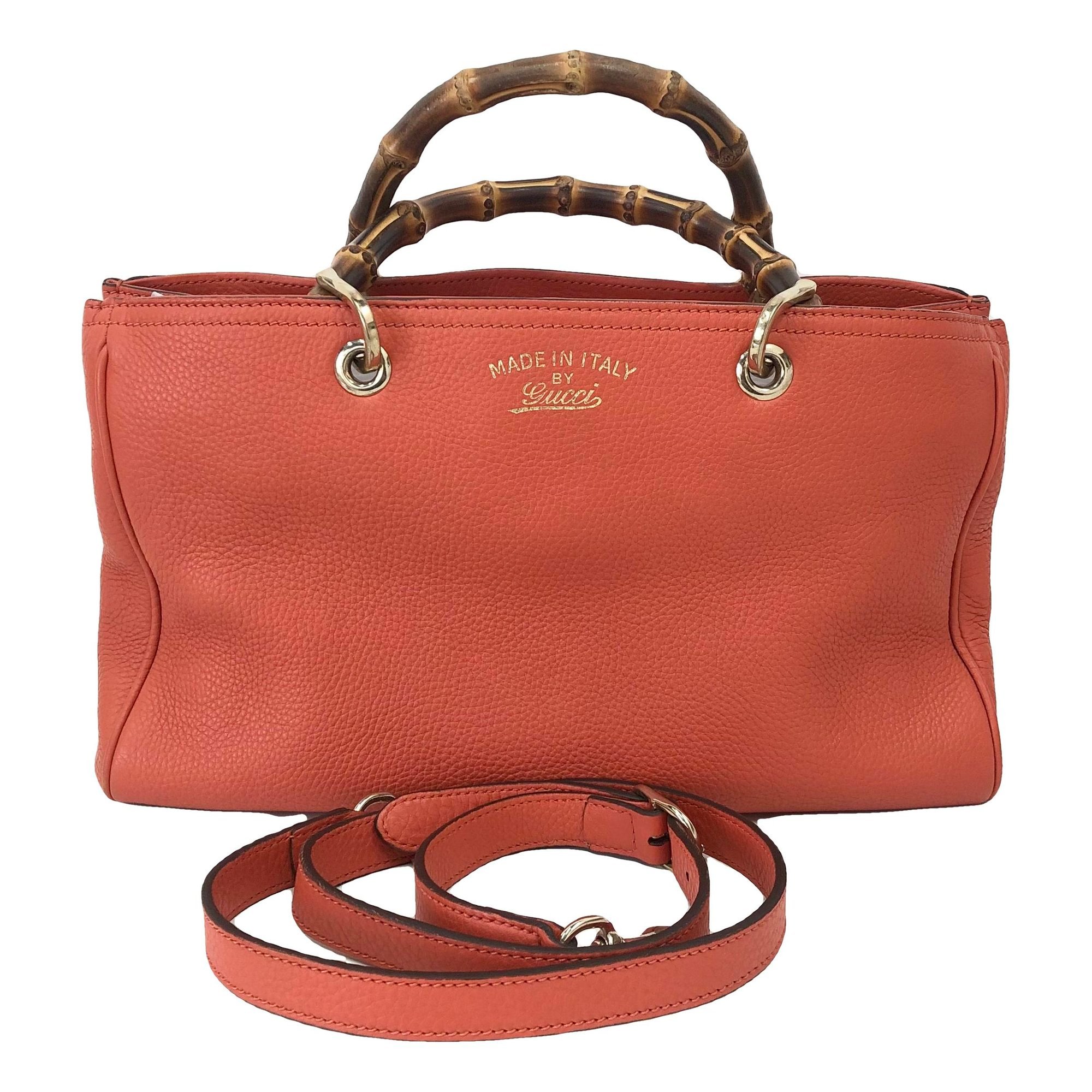 Bamboo Shopper leather handbag
