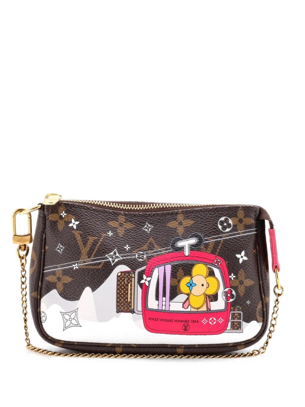 Pochette Accessoires Limited Edition Vivienne Xmas Monogram Canvas Mini clutch bag
