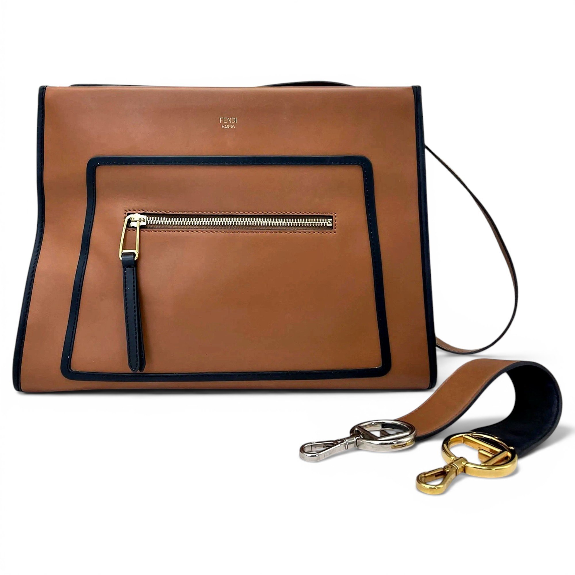 Runaway leather handbag