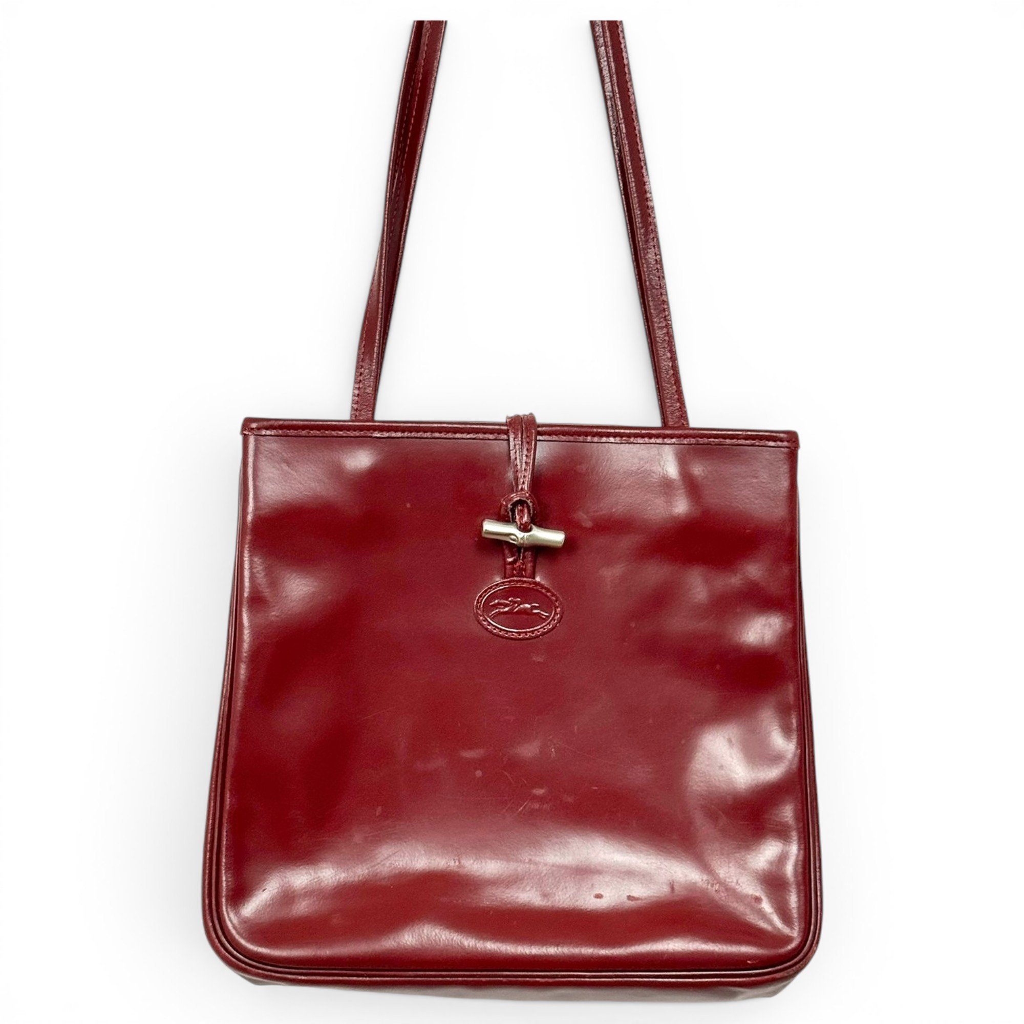 Longchamp Roseau patent leather crossbody bag