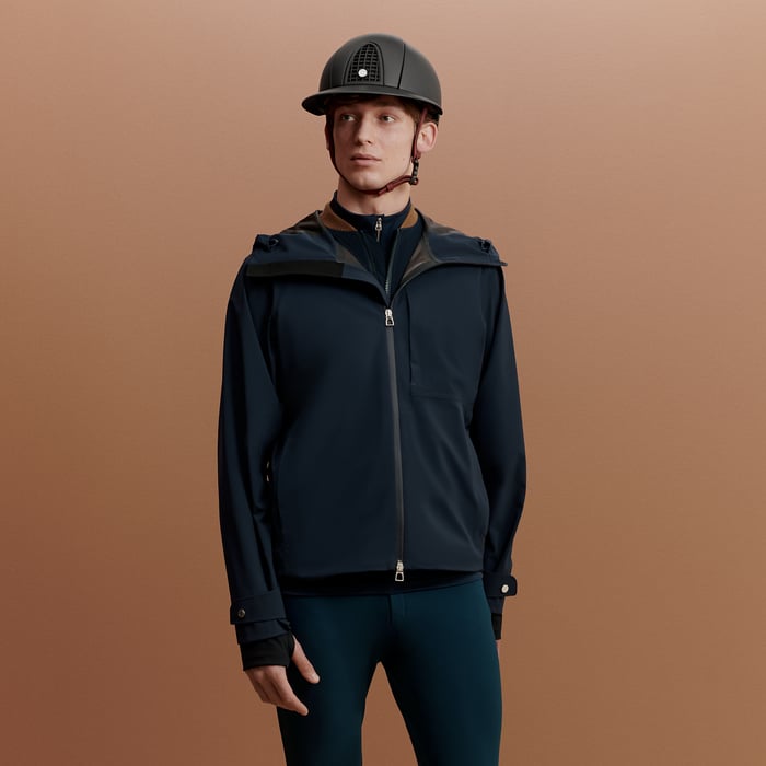Navy Hardshell Jumping Water-resistant Jacket