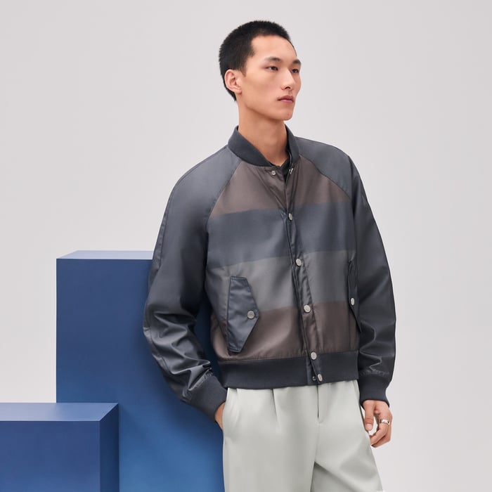 Chocolat "Cambridge" Rib-trim Jacket