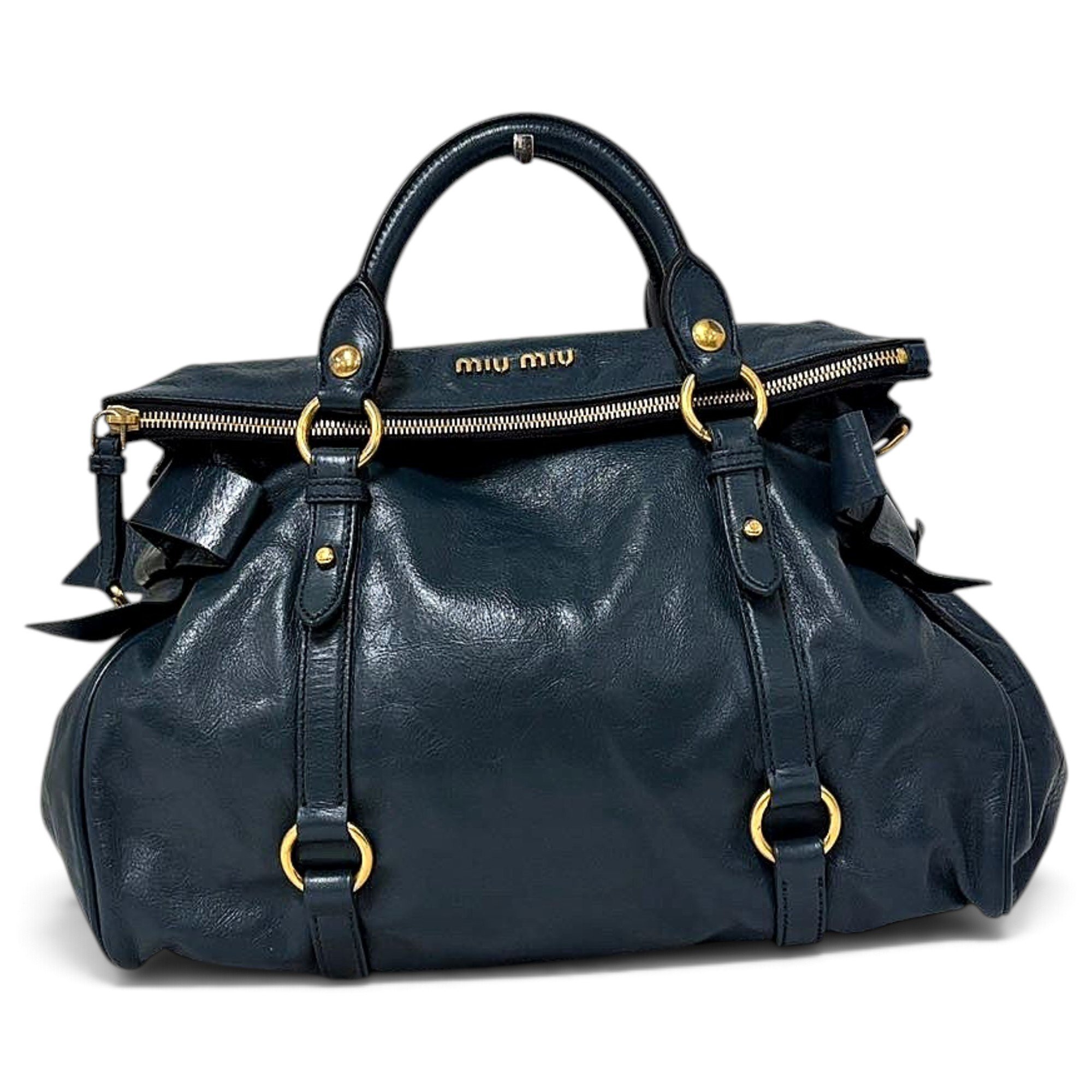 Miu Miu Bow bag leather backpack