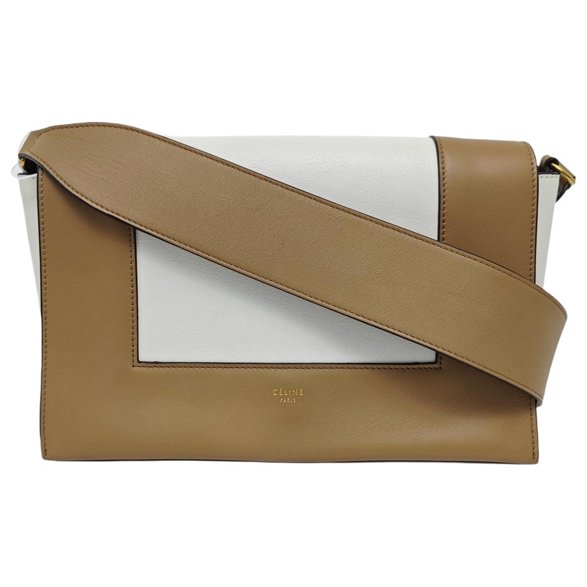 Frame leather handbag