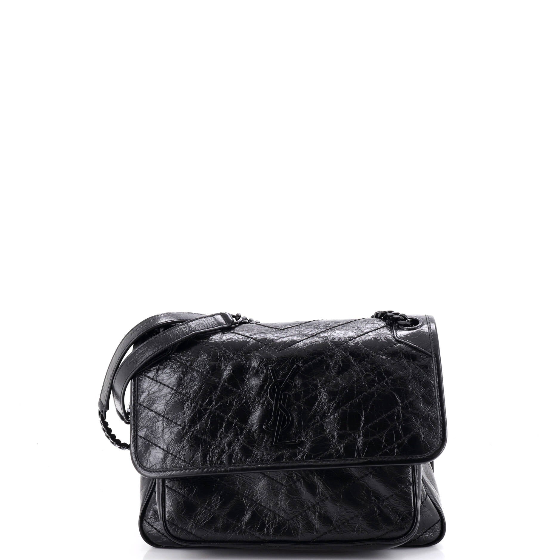 Niki Chain Flap Bag Matelasse Chevron Leather Medium