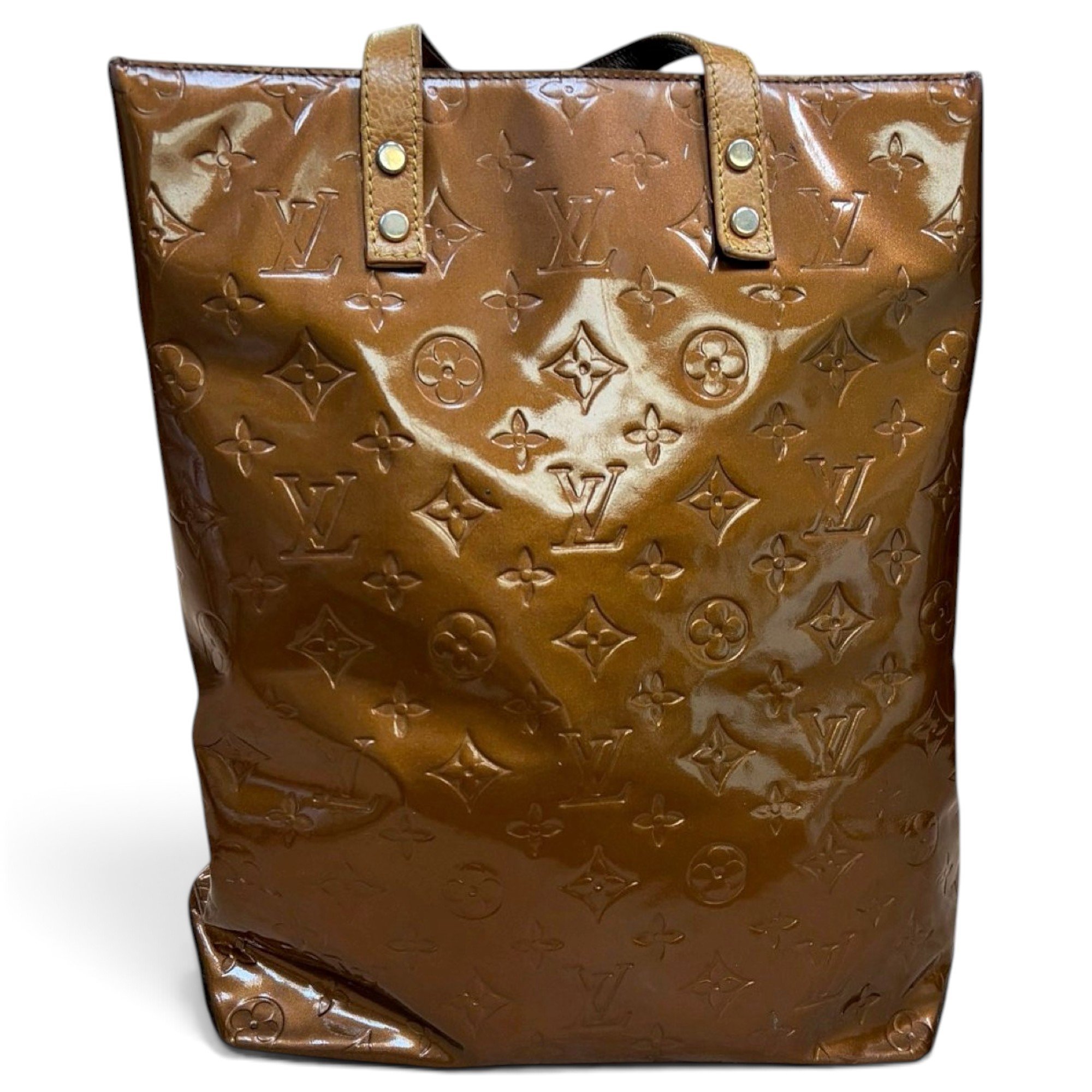 Houston patent leather tote