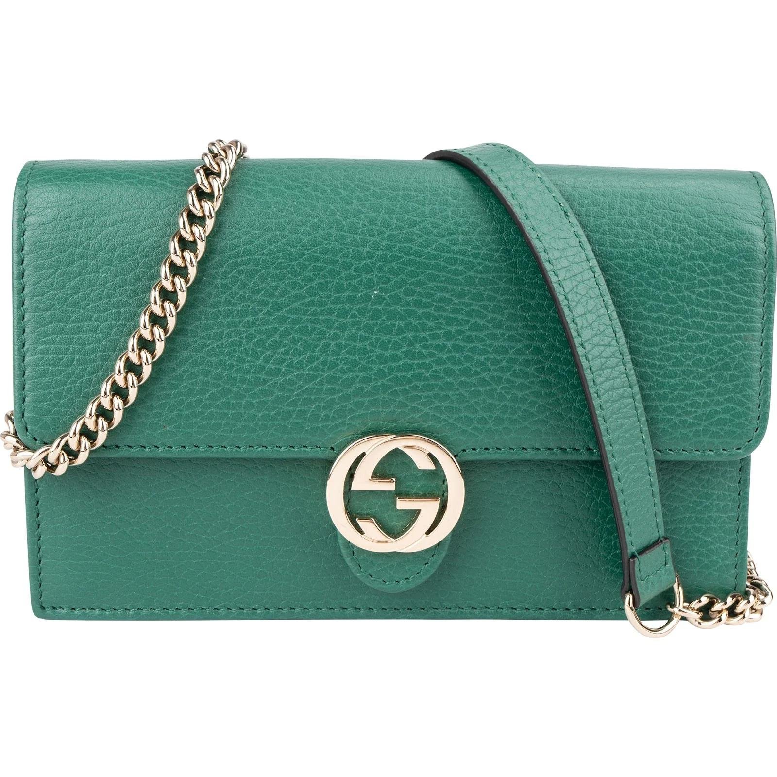 Interlocking leather crossbody bag