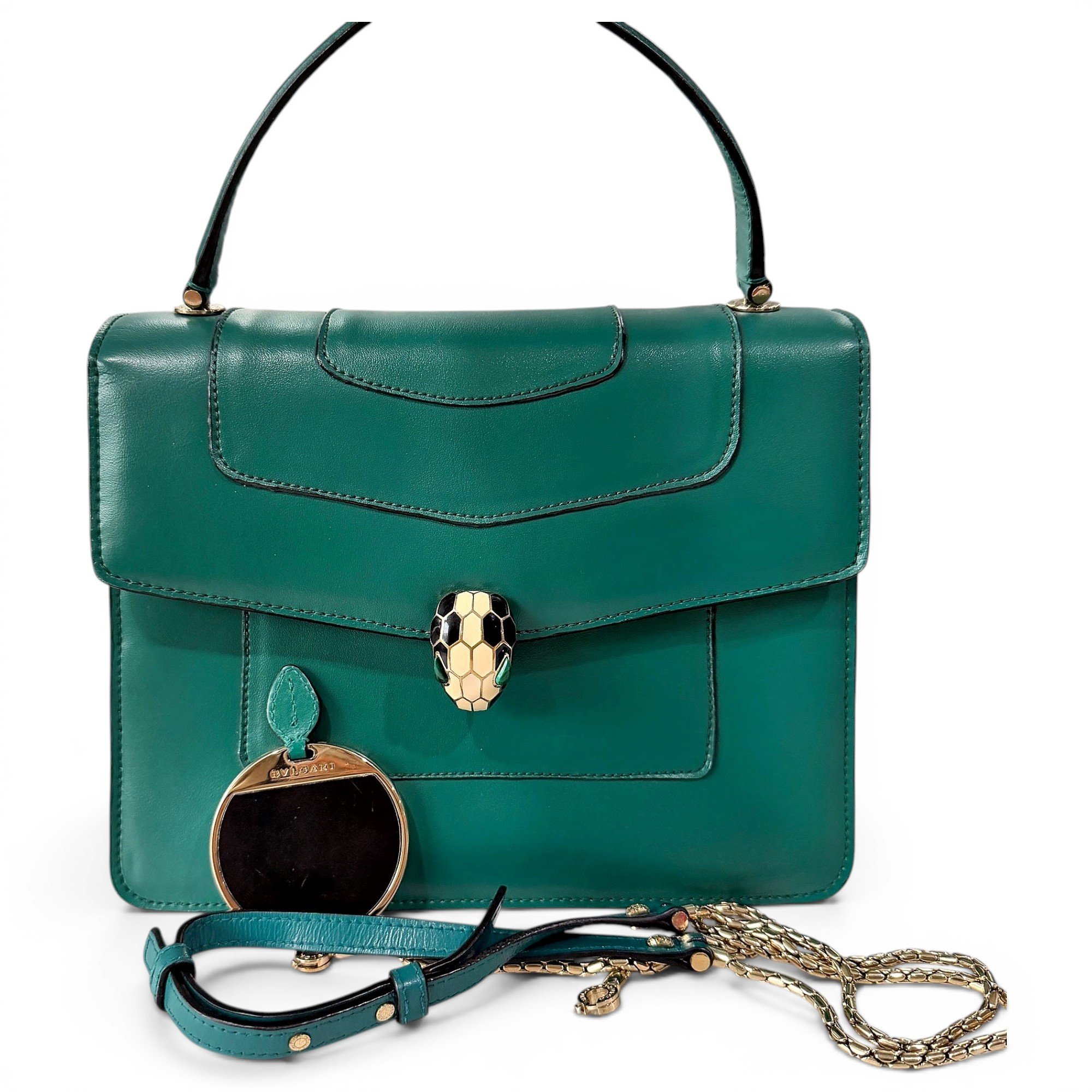Serpenti leather handbag