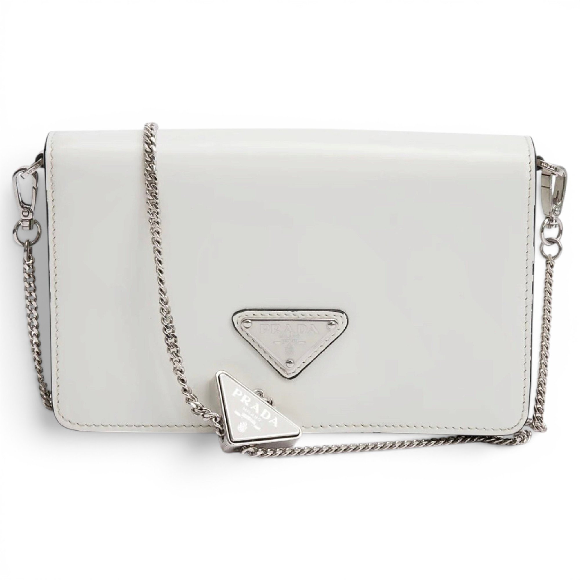 Leather clutch bag