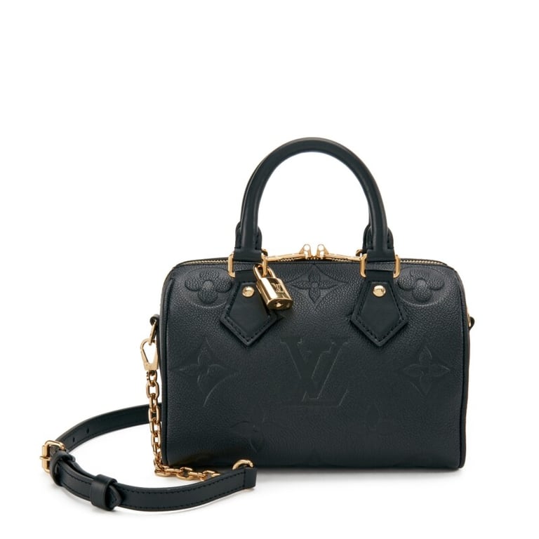 Louis Vuitton Black Giant Monogram Empreinte Speedy Bandoulière 20 Gold Hardware, 2021