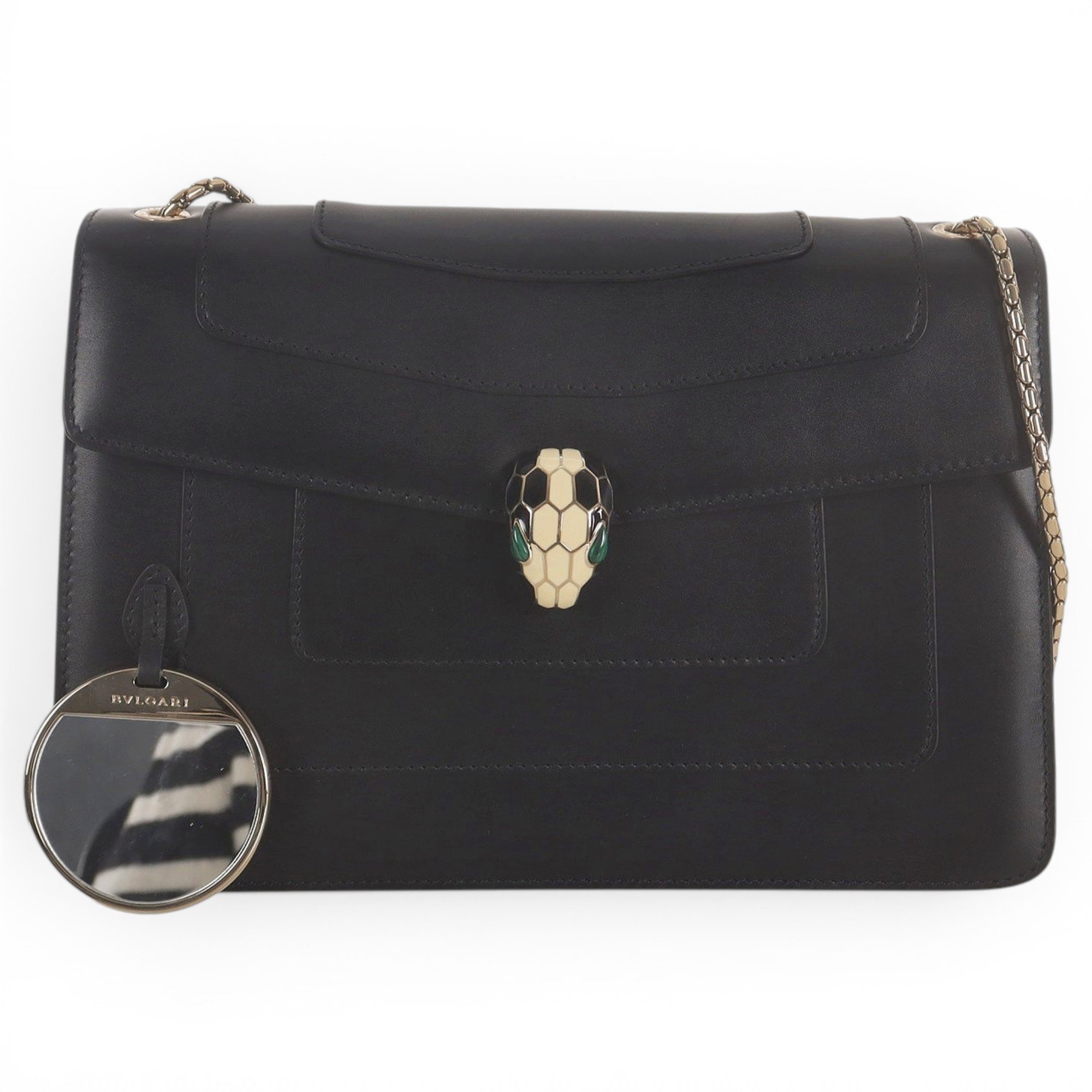 Serpenti leather handbag