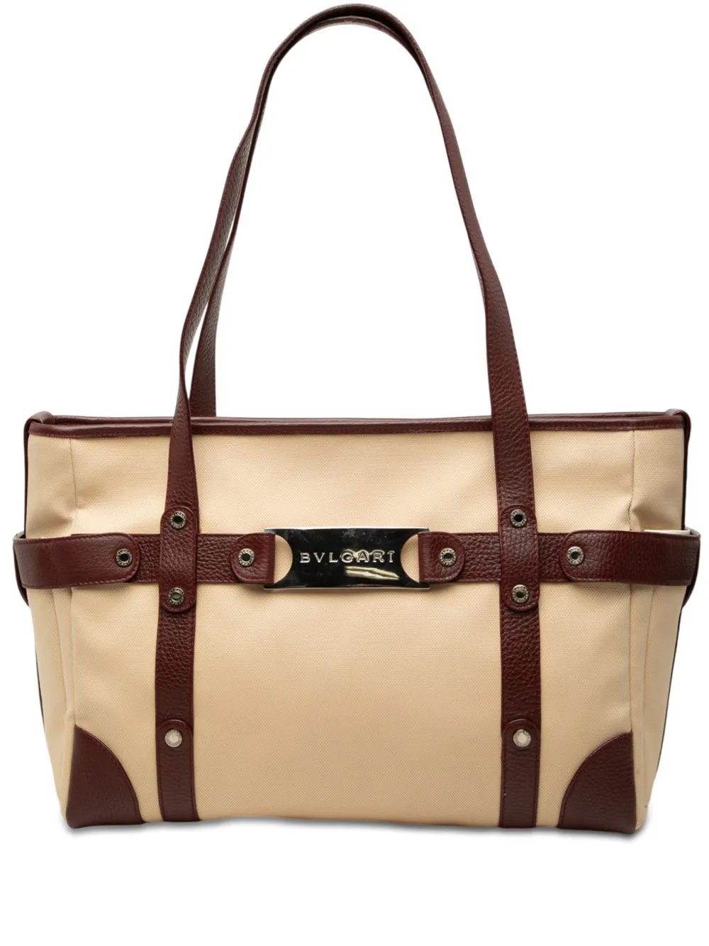 1990-2000 Leather Trimmed Canvas tote bag
