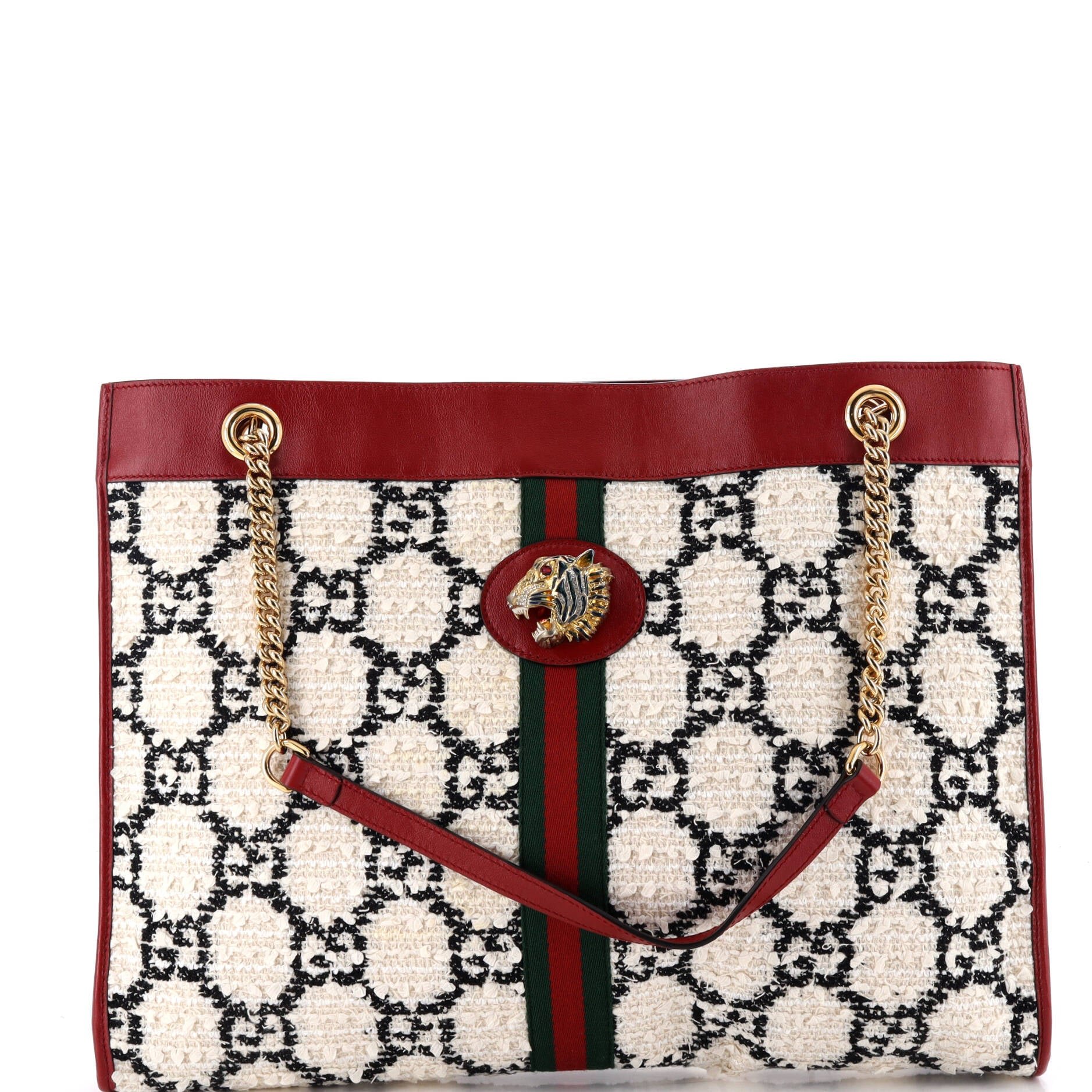 Rajah Chain Tote GG Tweed Large