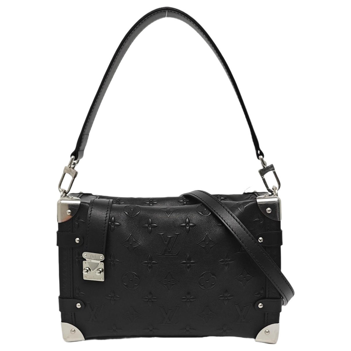 Side Trunk leather handbag