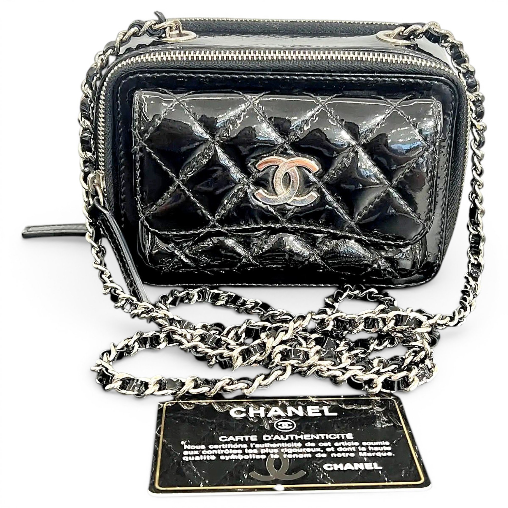 Patent leather crossbody bag