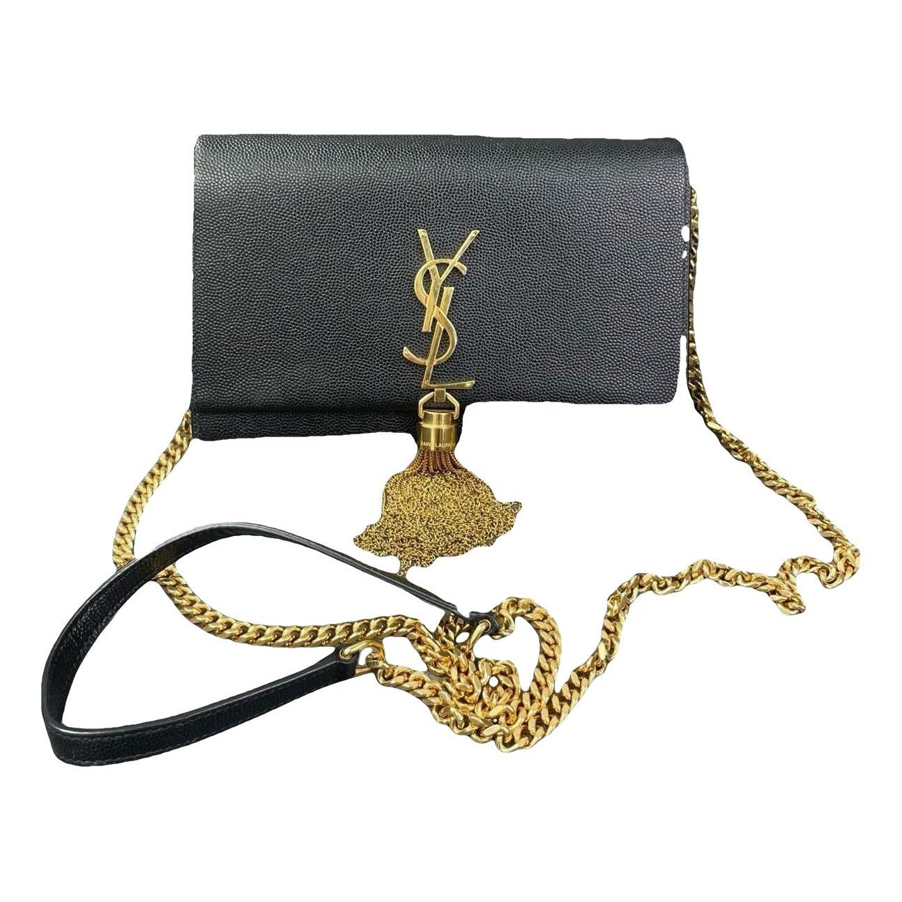 Pompom Kate leather handbag