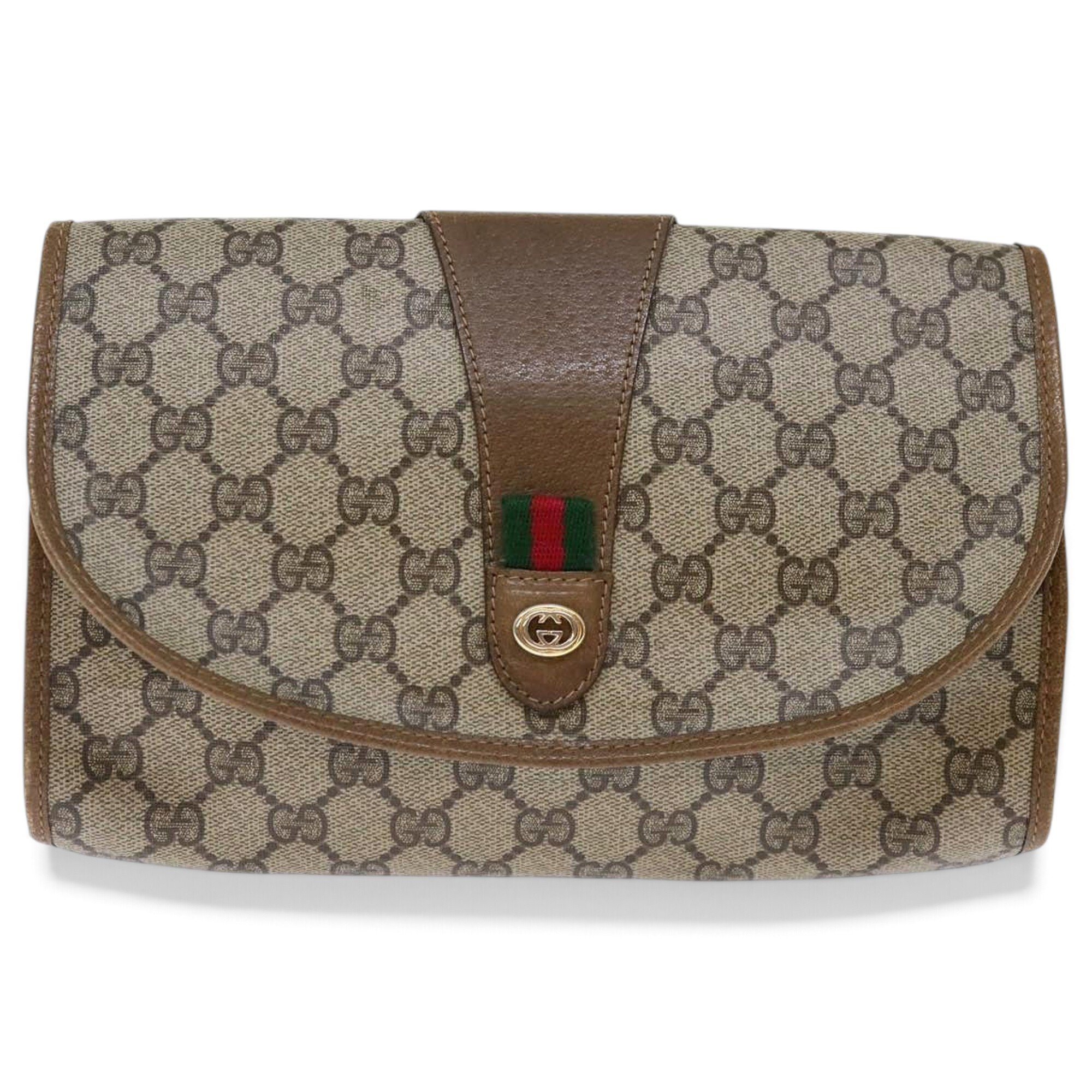 Leather clutch bag