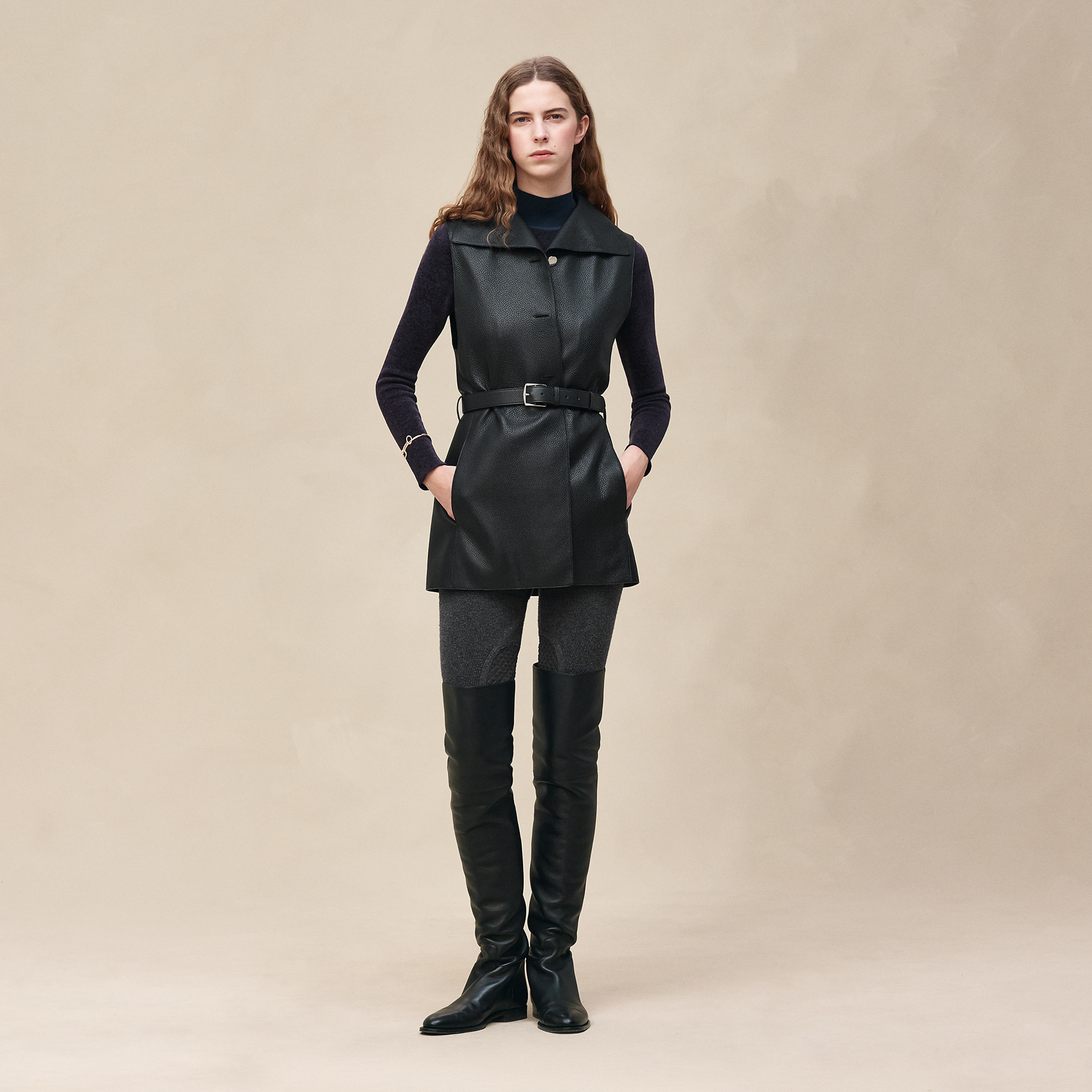 Belted vest