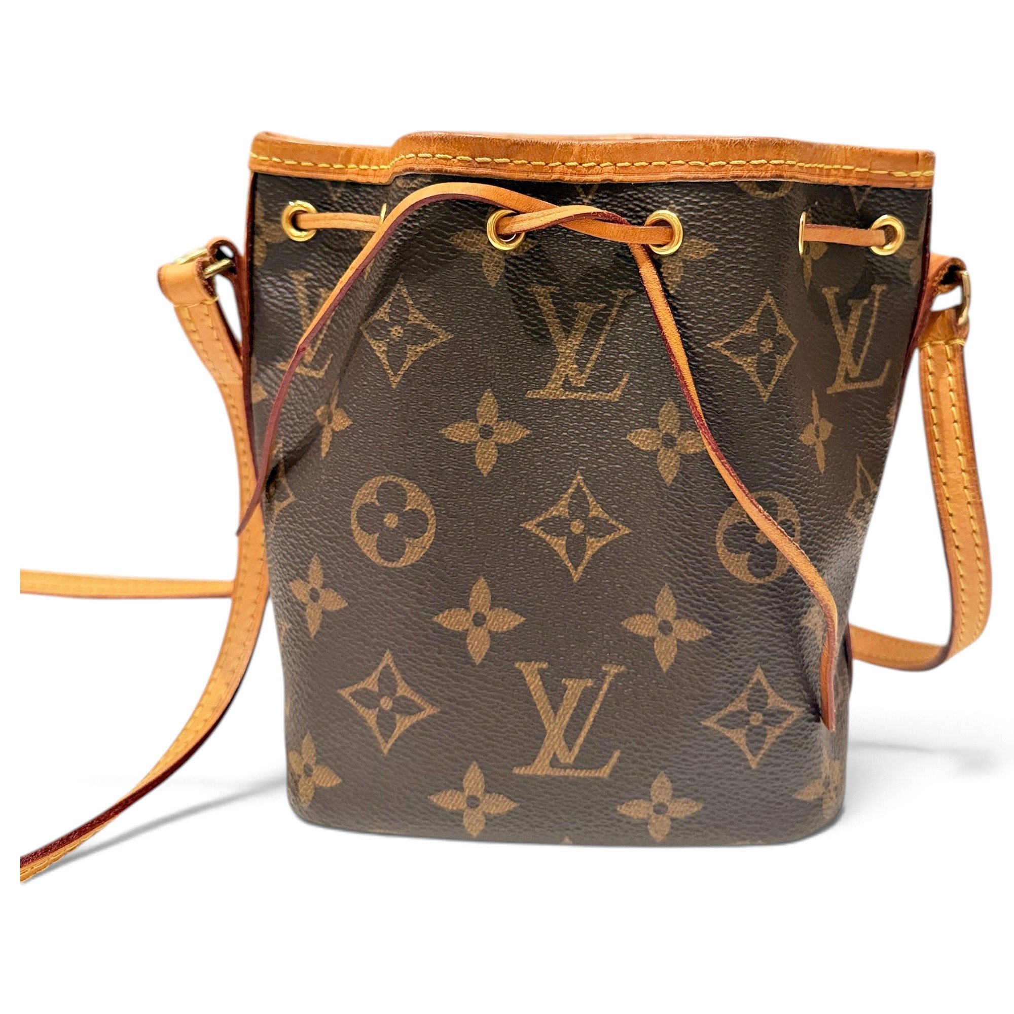 Nano Noé leather crossbody bag