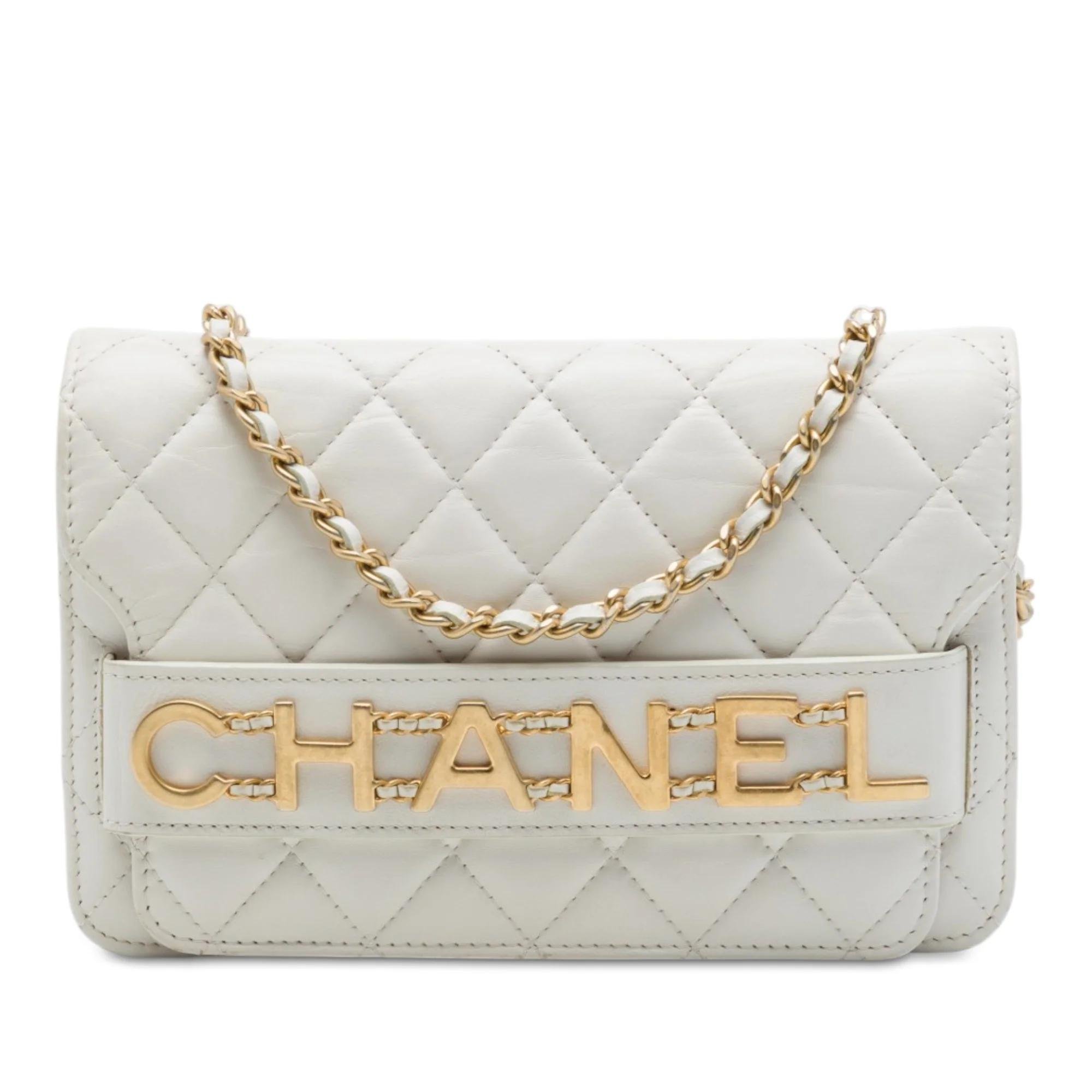 Wallet On Chain leather crossbody bag
