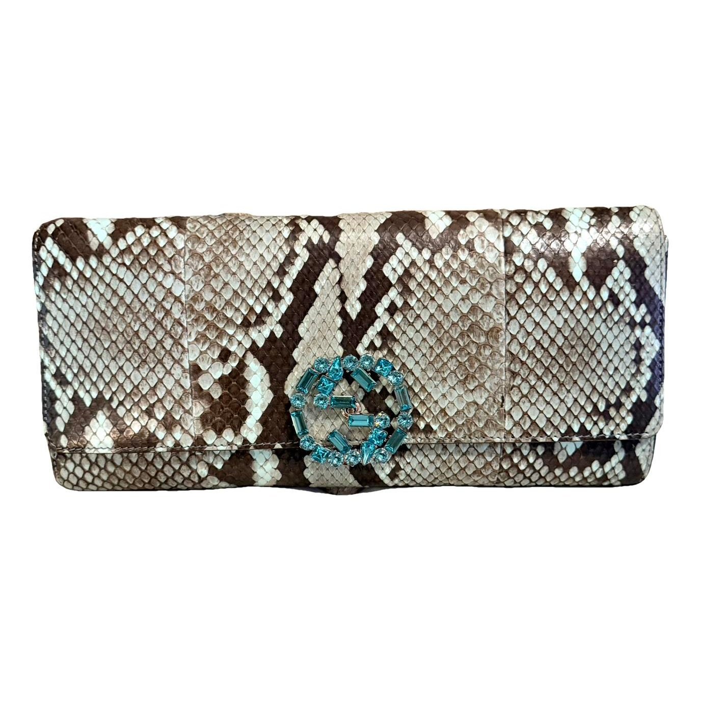 Broadway python clutch bag