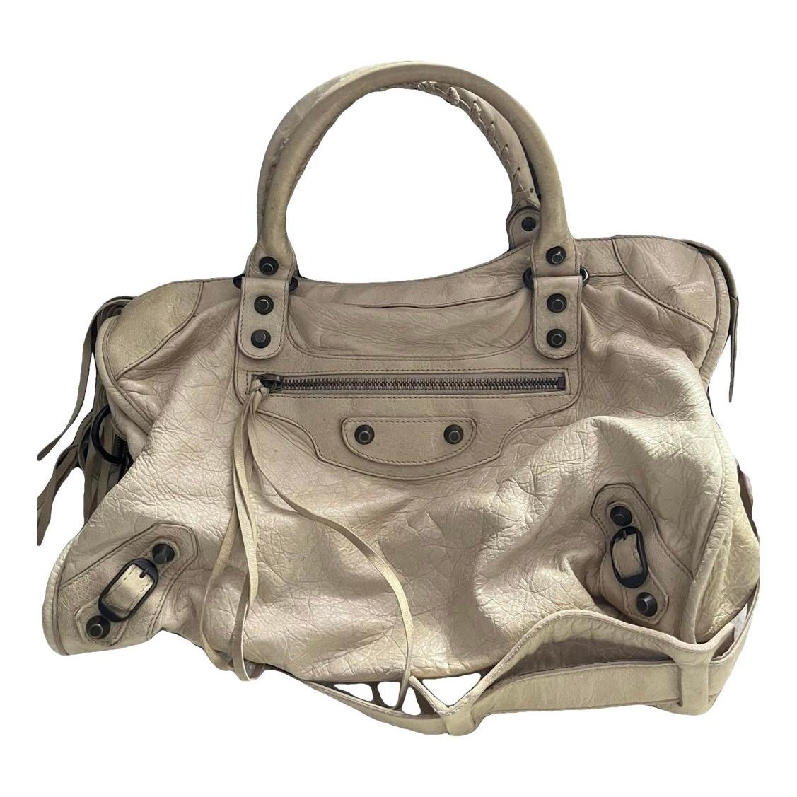 City leather handbag