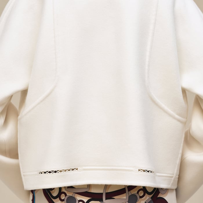 Blanc Naturel Cashmere Embroidered Jacket