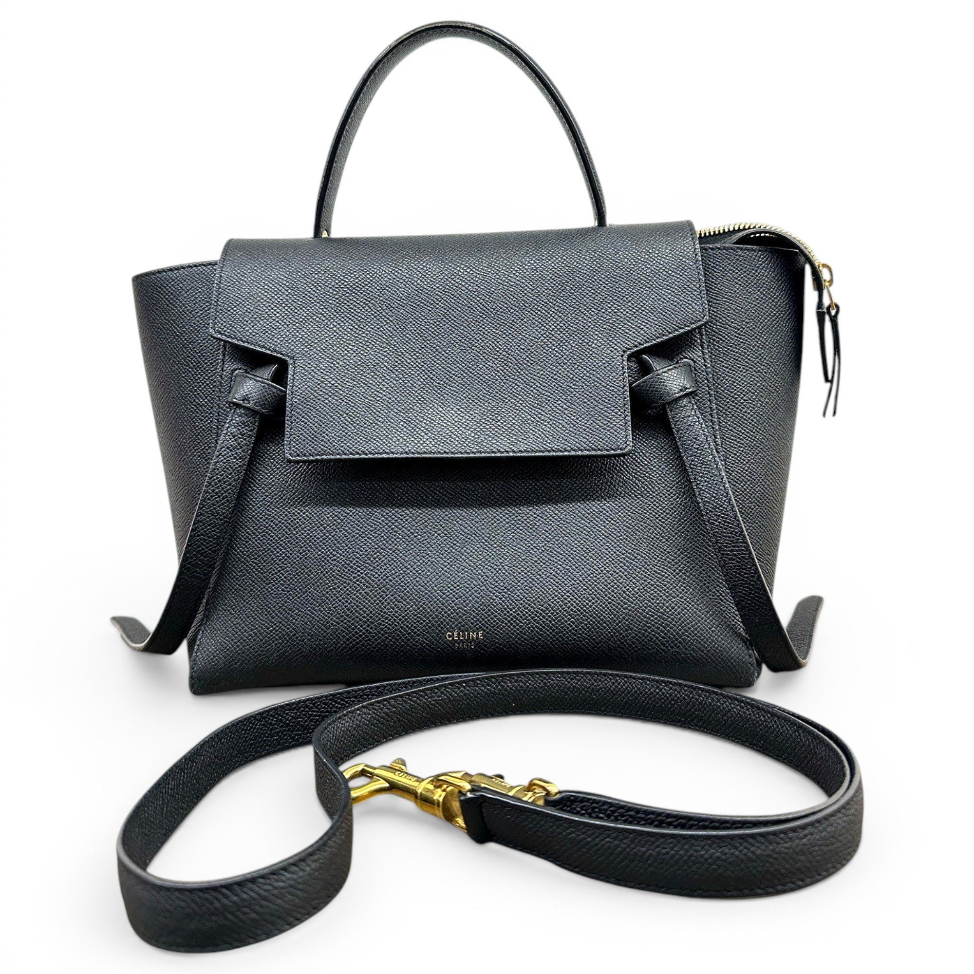 Belt leather handbag