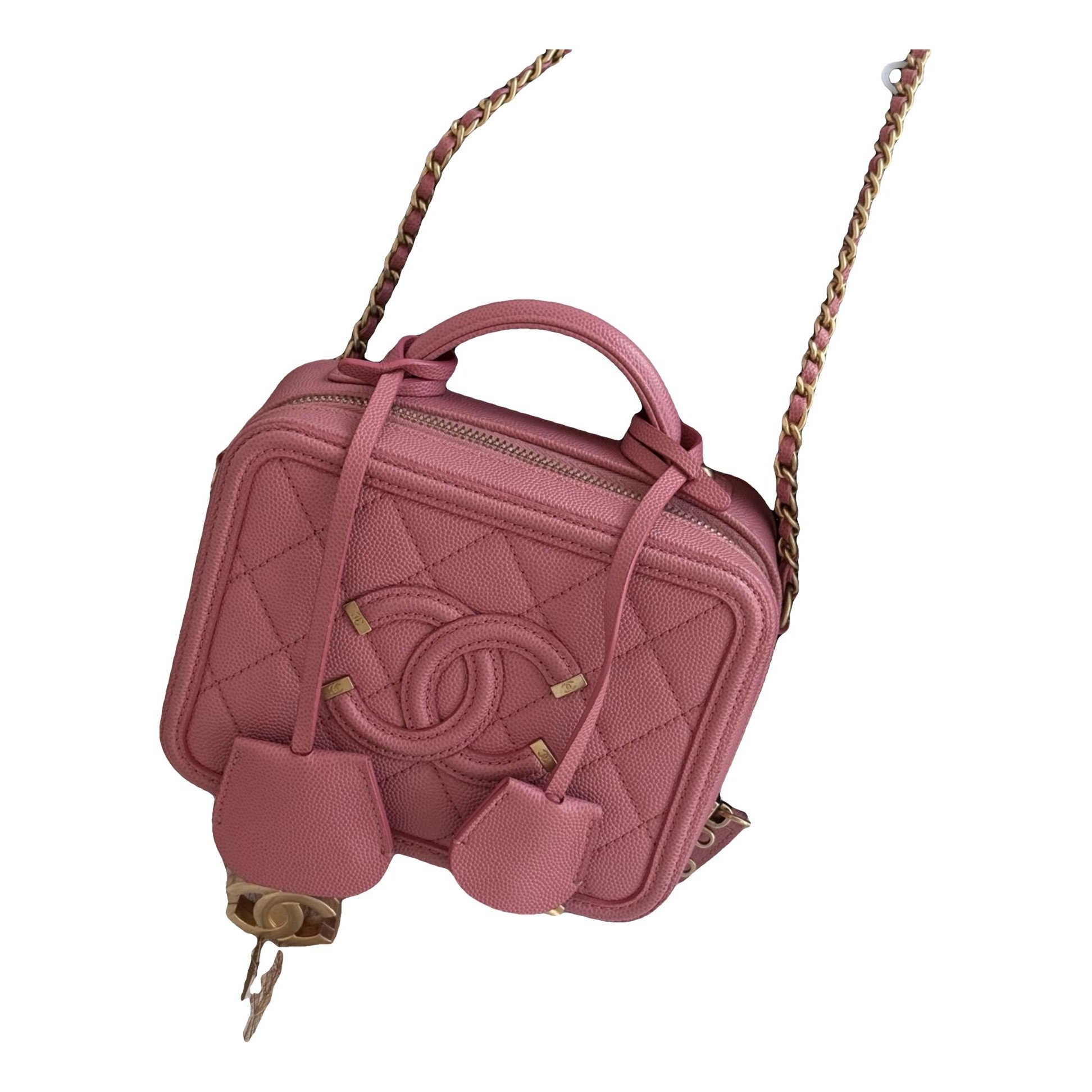Vanity leather handbag