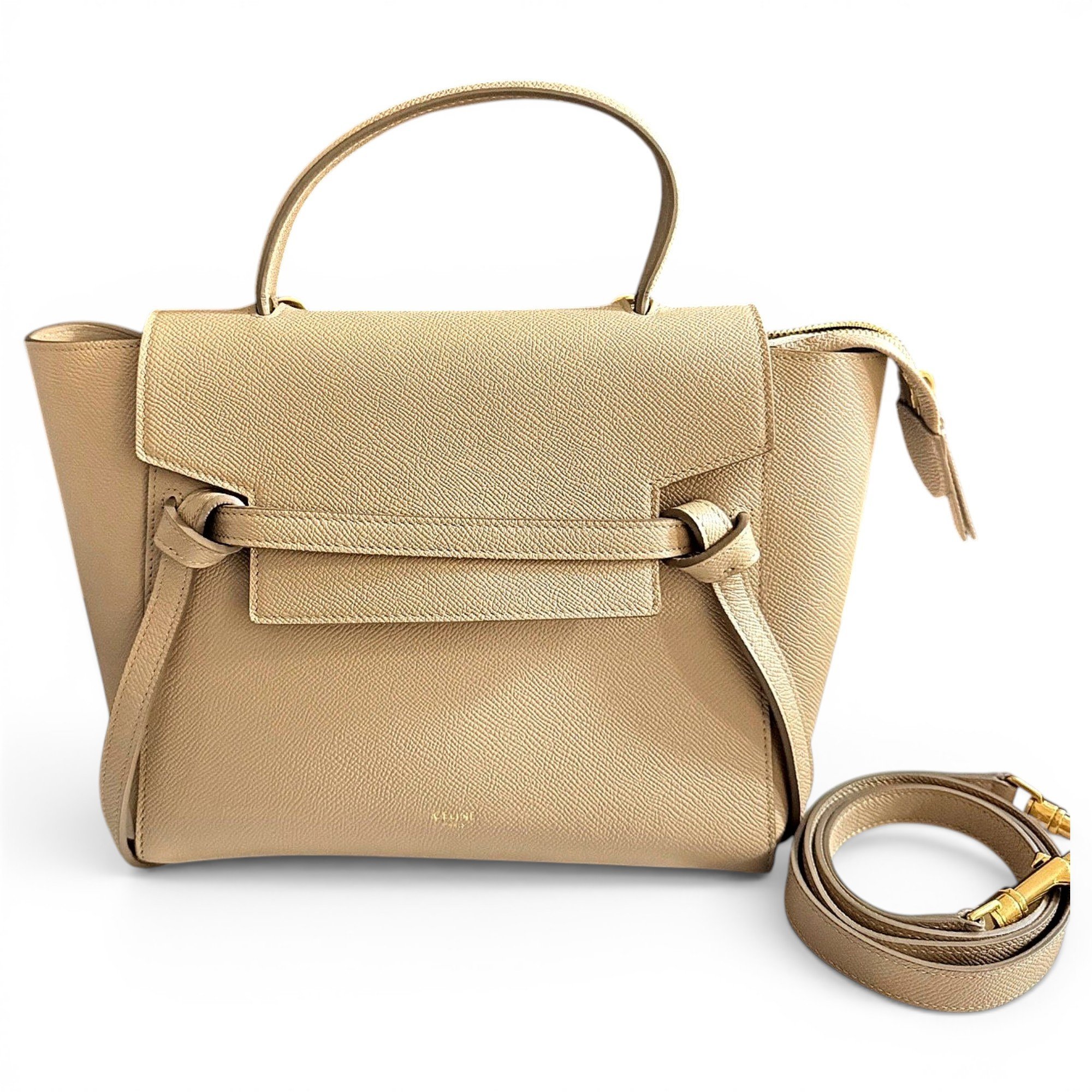 Belt leather handbag