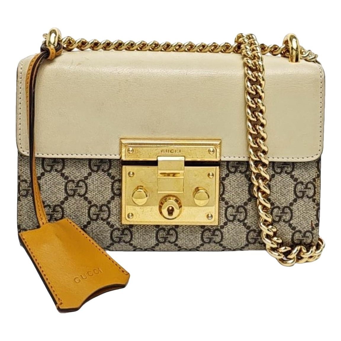 Padlock leather handbag