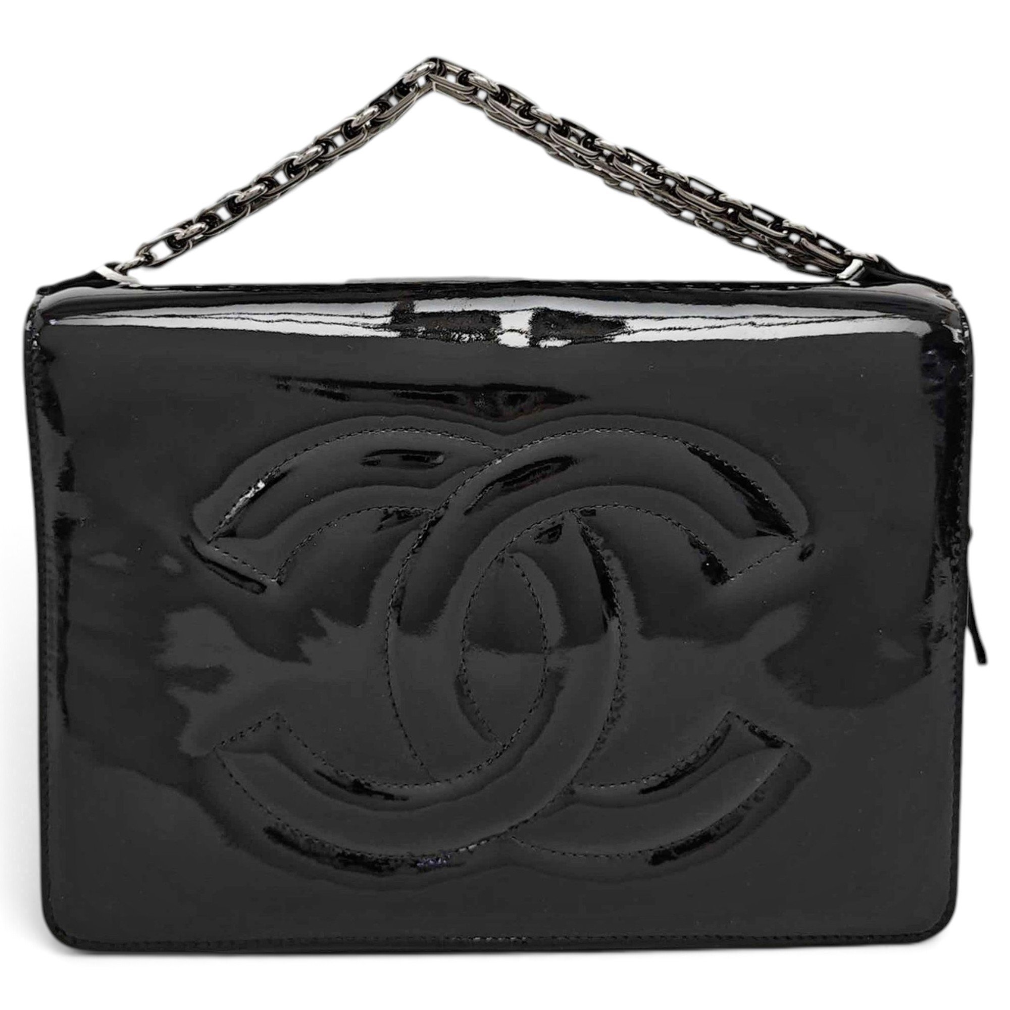 Patent leather handbag