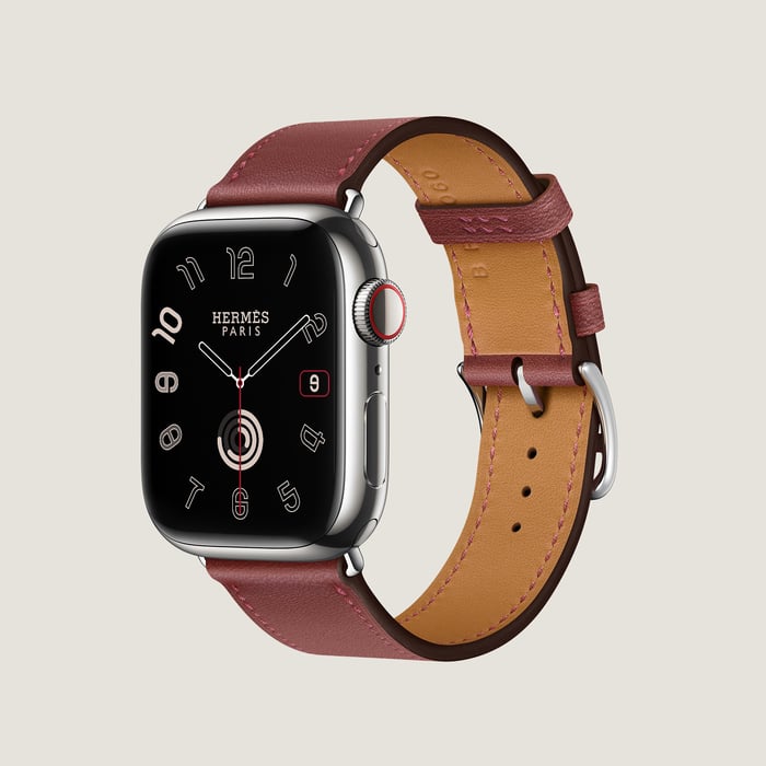 Rouge H Band Apple Watch Hermès Single Tour 41 MM
