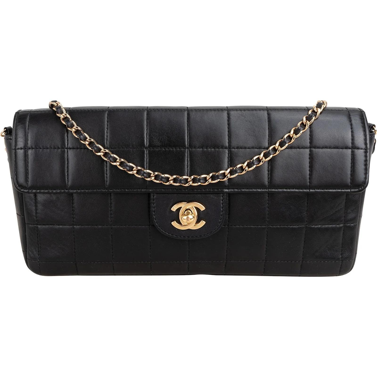 Chanel East West Chocolate Bar leather crossbody bag