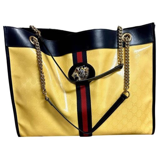 Rajah patent leather tote
