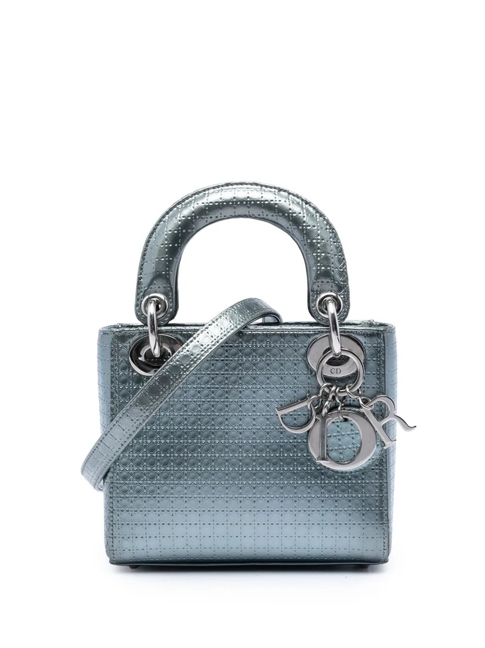 2015 Mini Metallic Patent Microcannage Lady Dior satchel