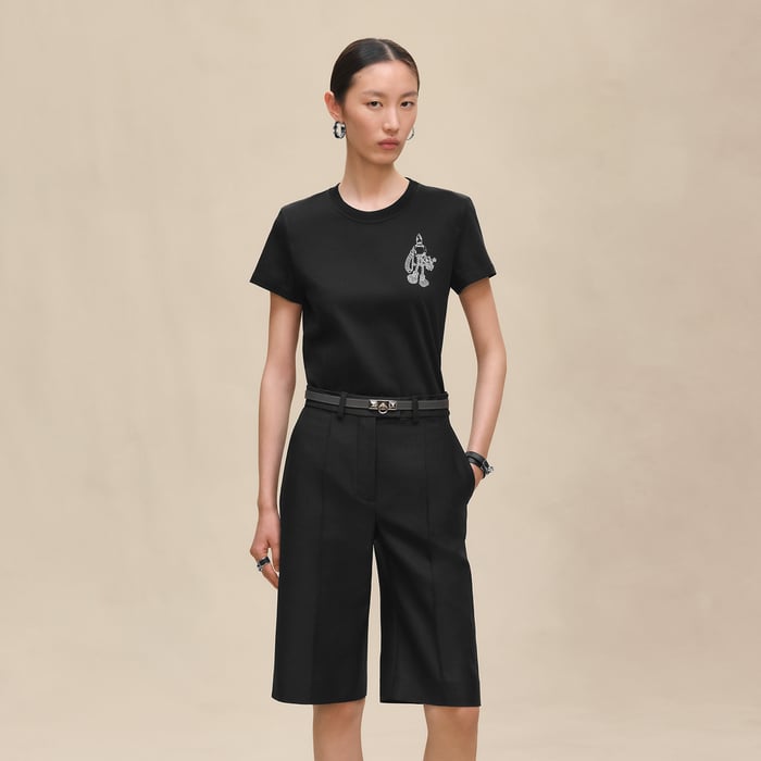 Noir Printed Straight T-shirt