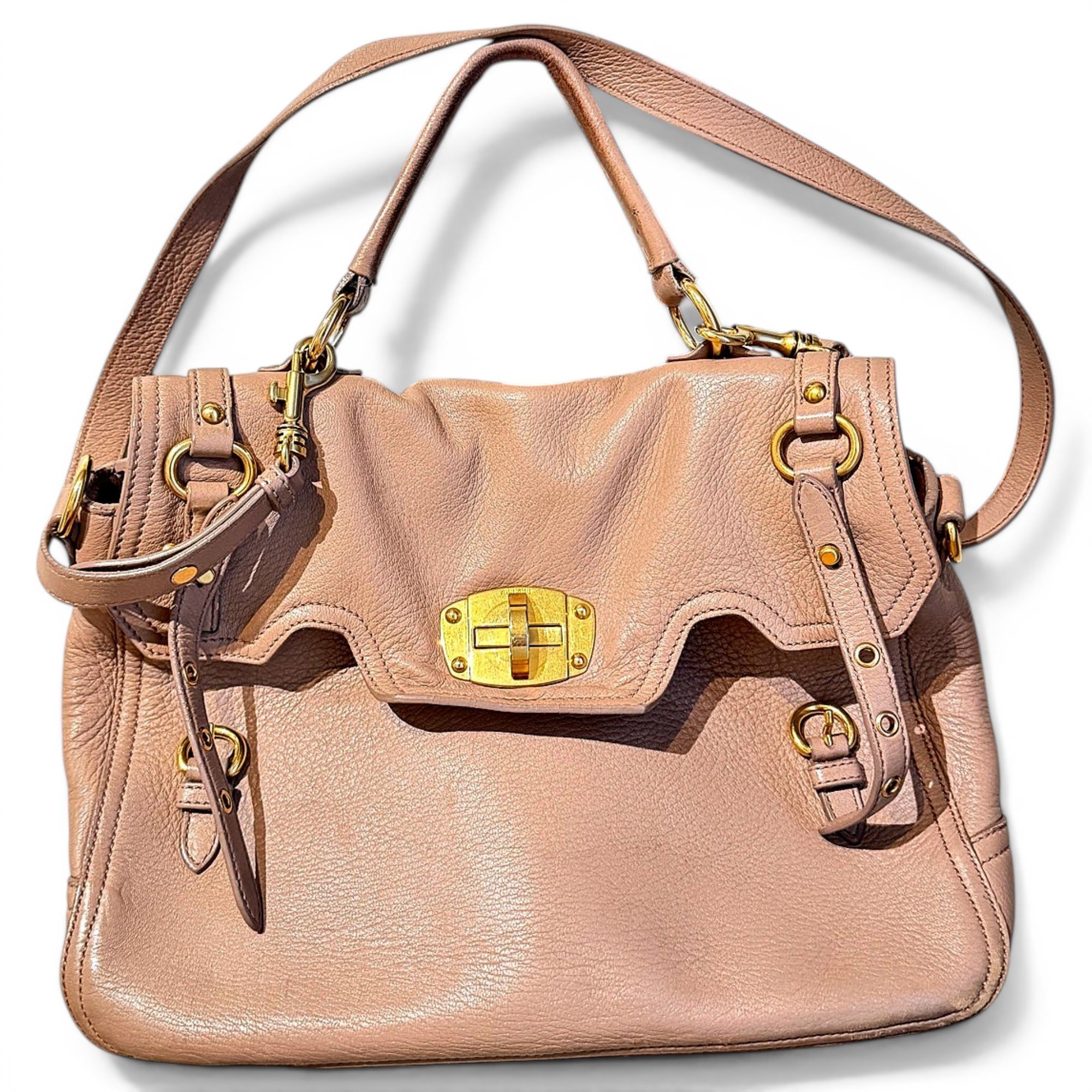 Bow bag leather handbag