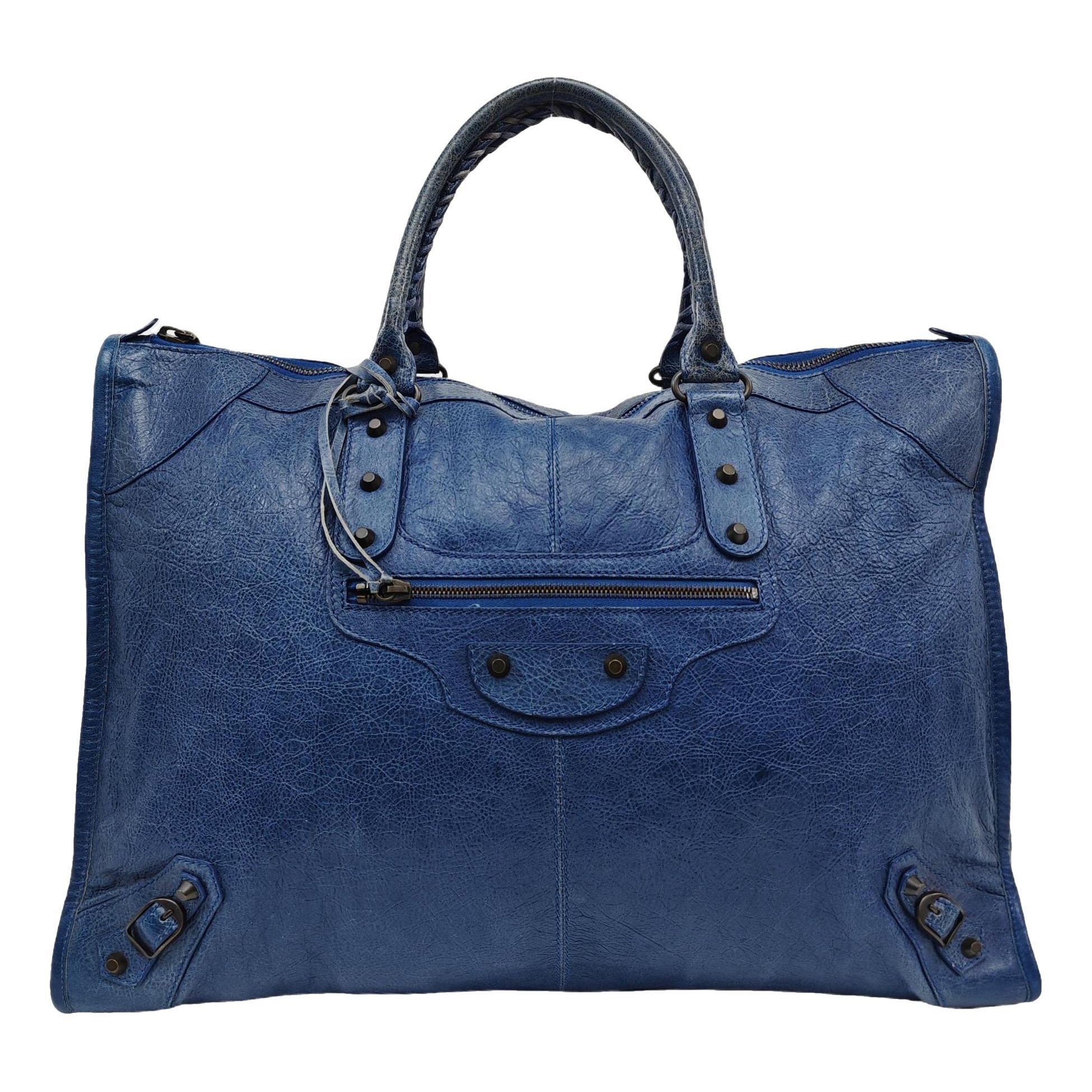 City leather handbag