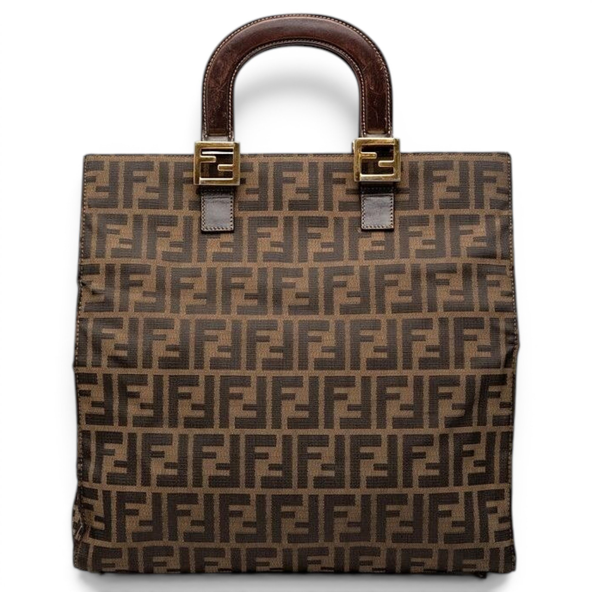 Pocket leather handbag
