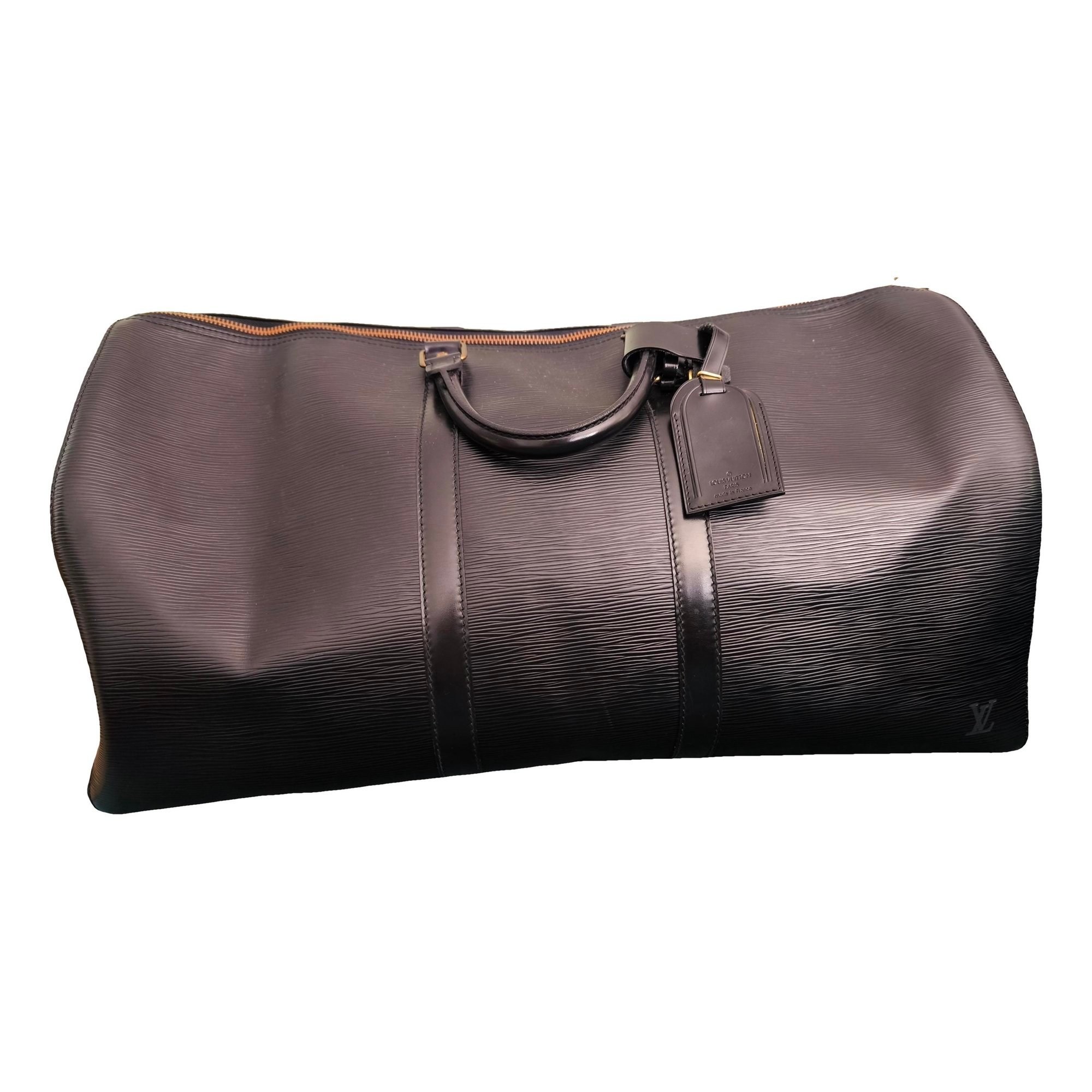 Sac souple leather travel bag