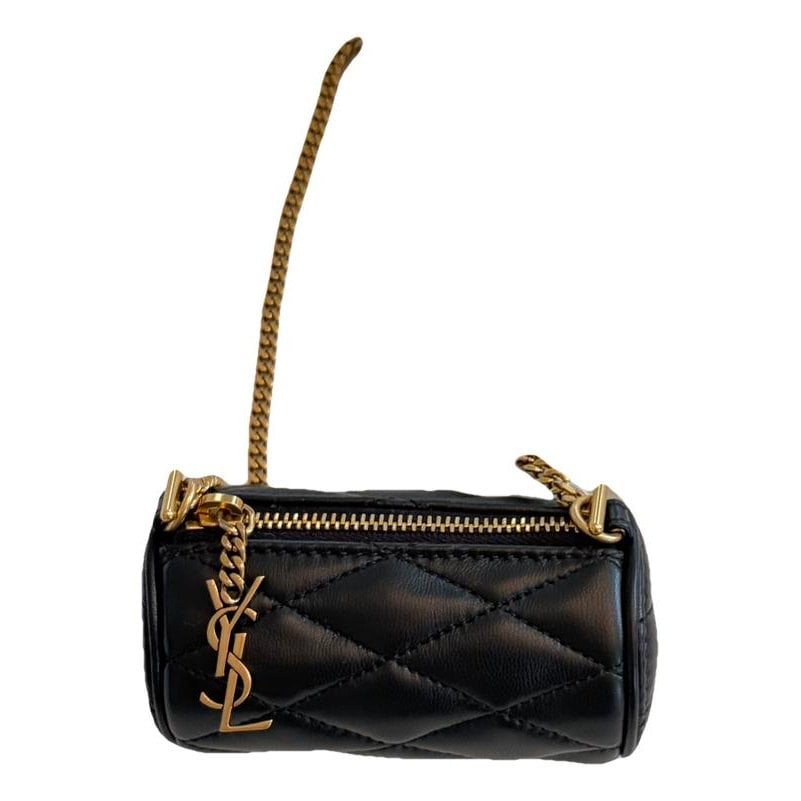 Leather clutch bag