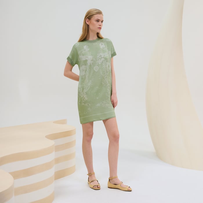Vert Tendre "Brides De Gala En Fleurs" Twillaine Tunic Dress