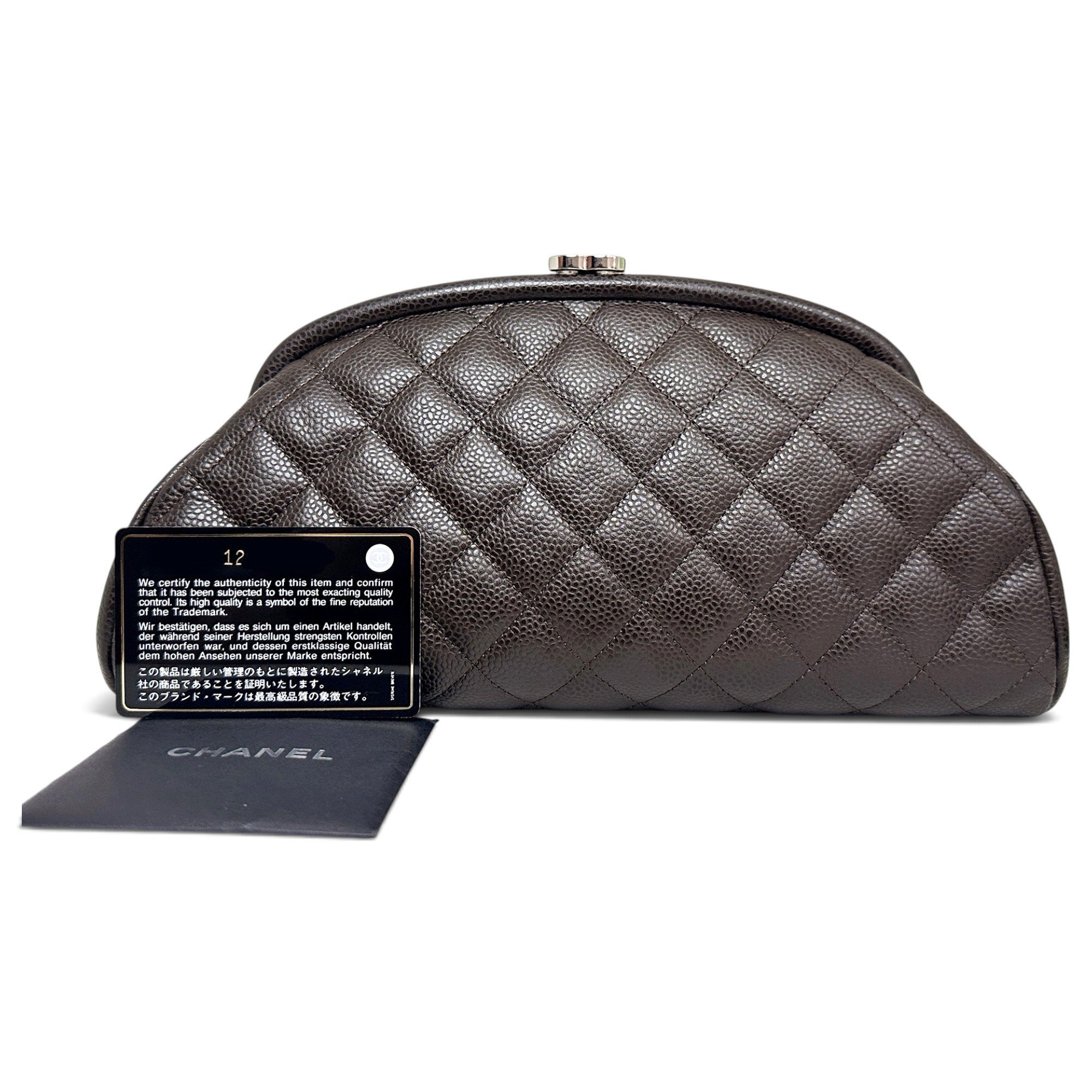 Leather clutch bag