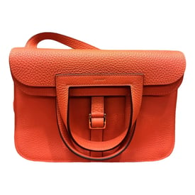 Hermes Halzan 25 Handbag Leather