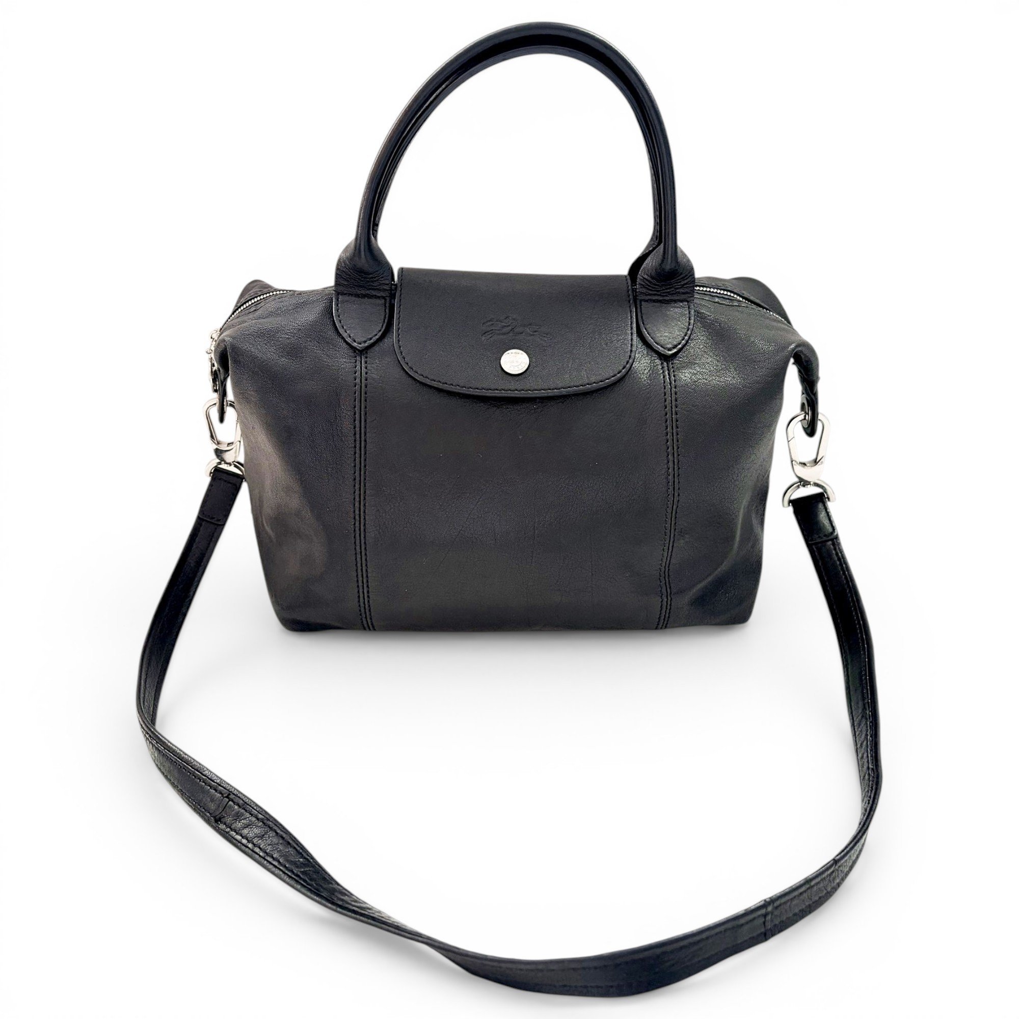 Pliage leather crossbody bag