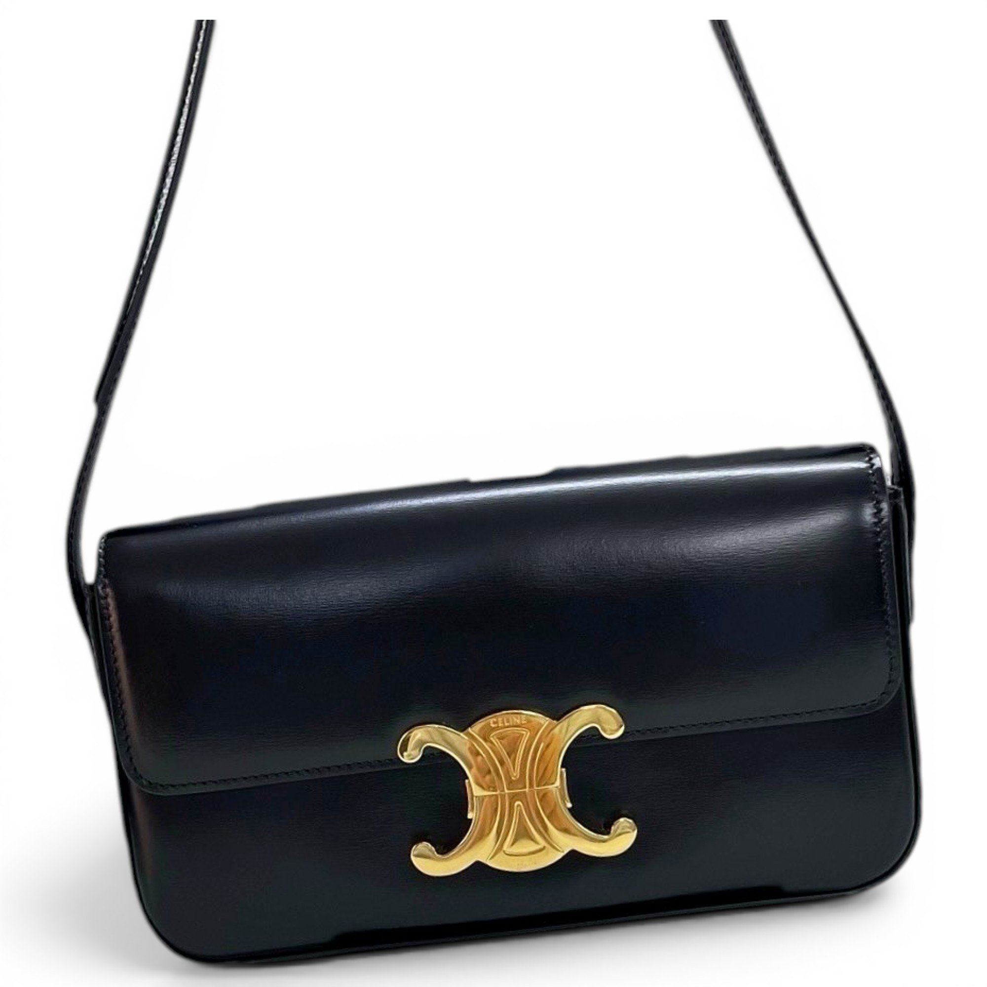 Triomphe Long leather handbag