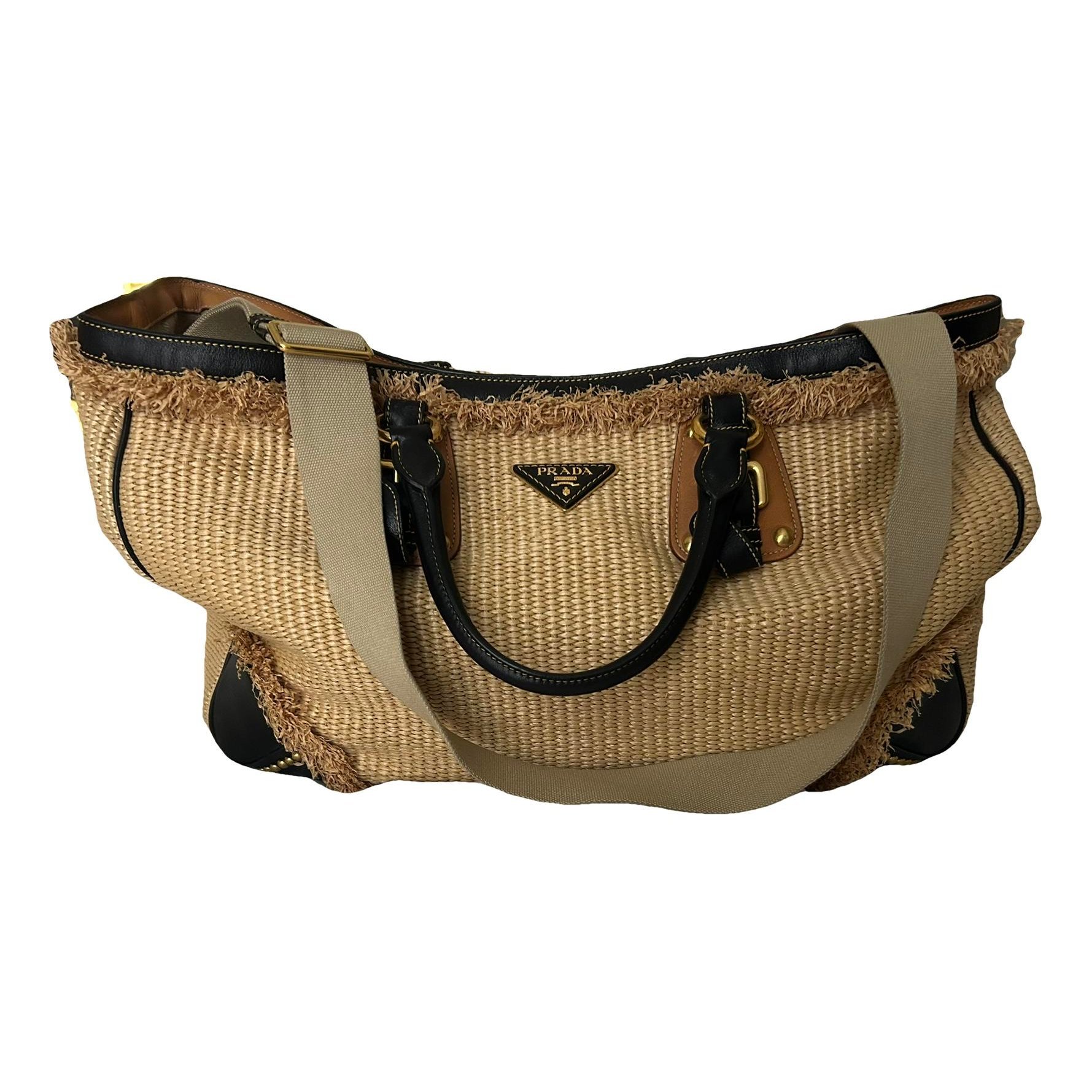 Midollino leather tote